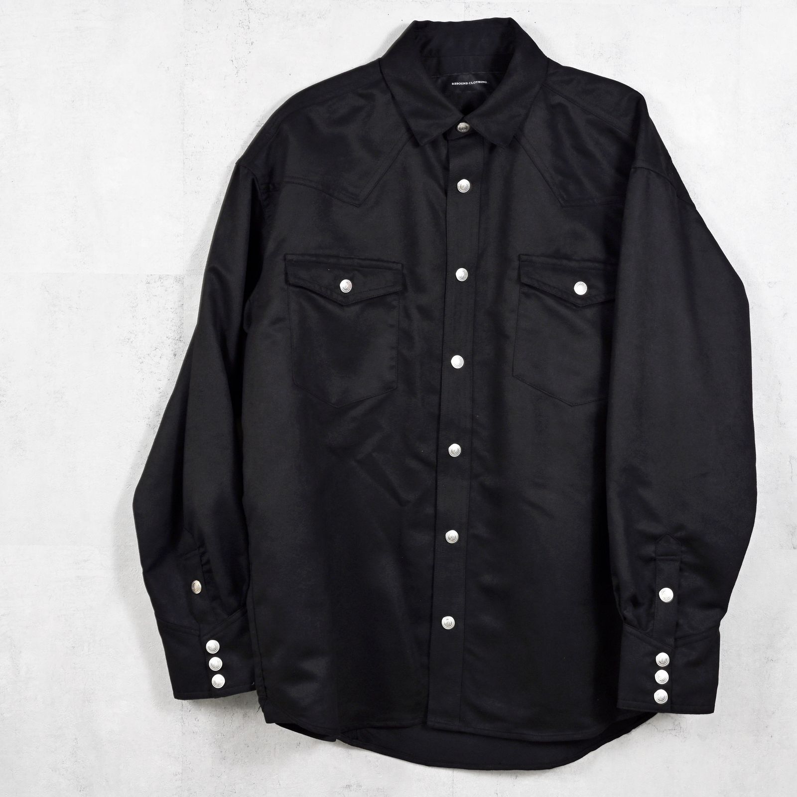 JAMES OVER SUEDE SHIRT / RC37-SH-003 / スエードエコレザーシャツ / ブラック