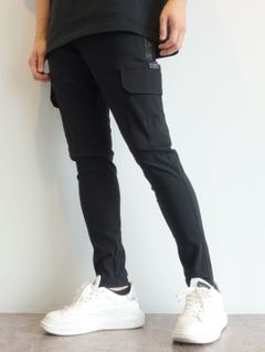 HV NYLON DARRELL CARGO PT / RC25-ST-010 / レザーラインカーゴパンツ / リップルブラック