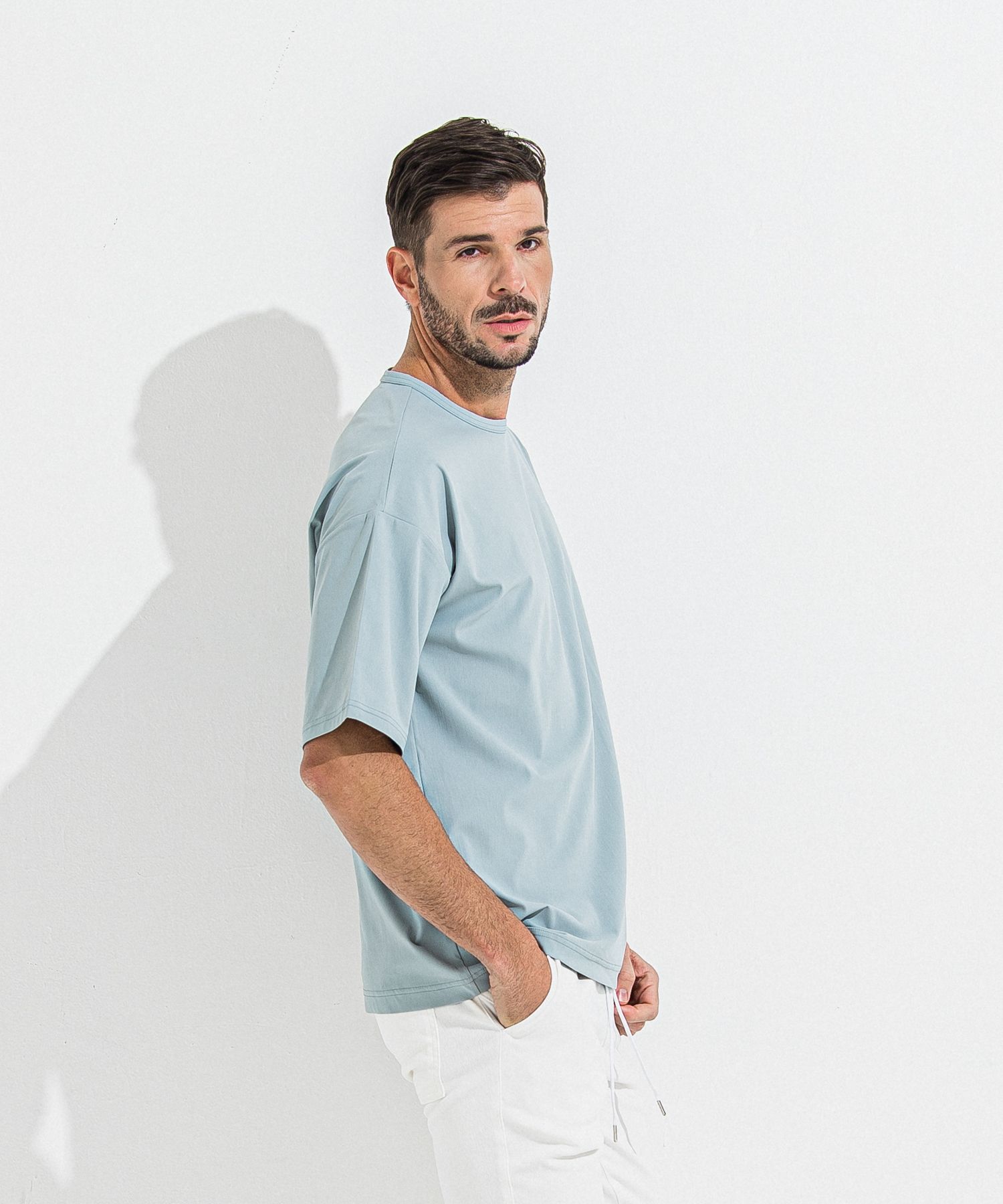 NYLON OVER T / RC36-T-003 / ナイロンビッグTシャツ / アクア