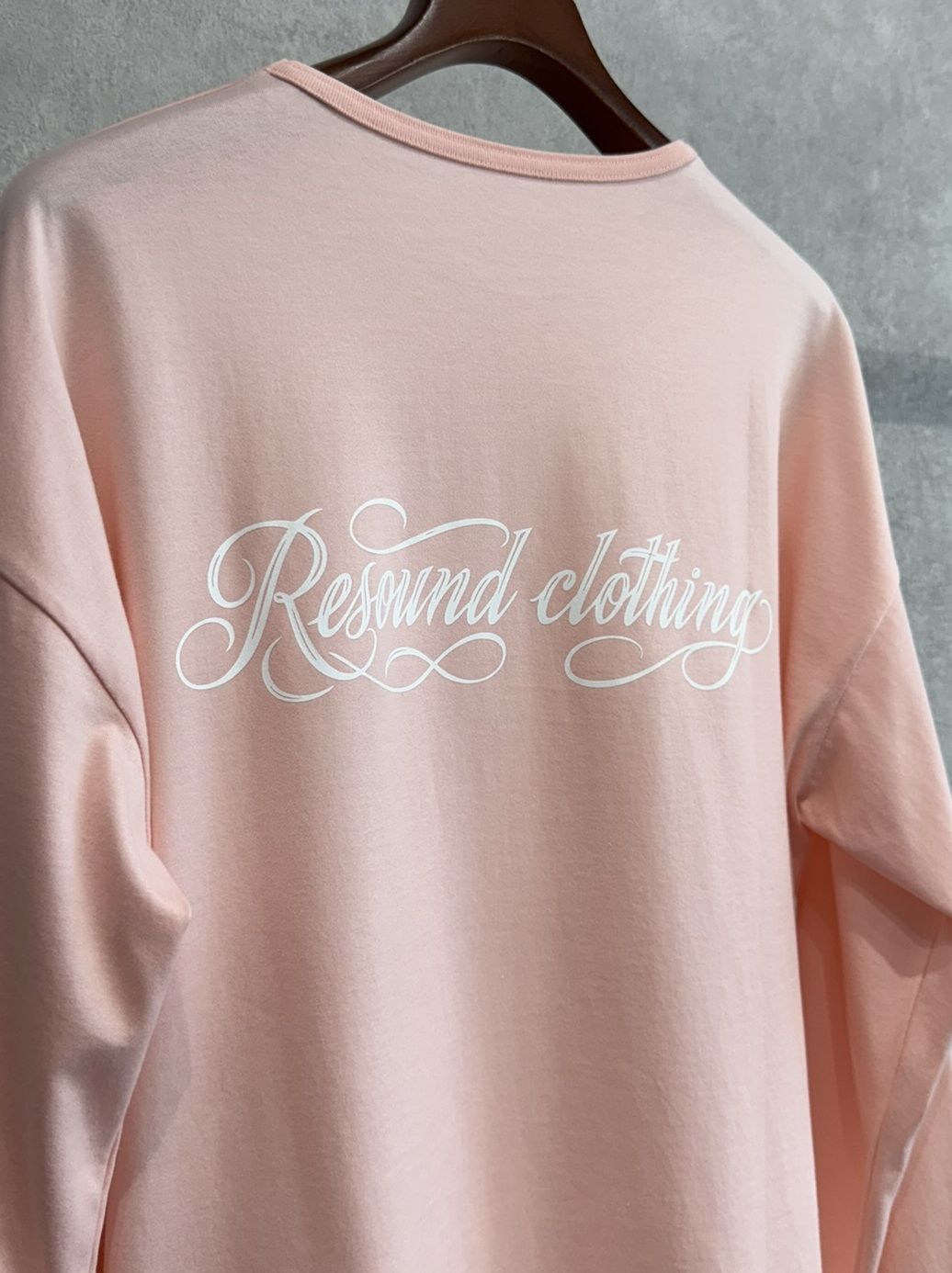 PIN ST RC OVER LONGSLEEVE TEE / RC41-T-003 / オーバーサイズ長袖バックロゴTシャツ / ピンク