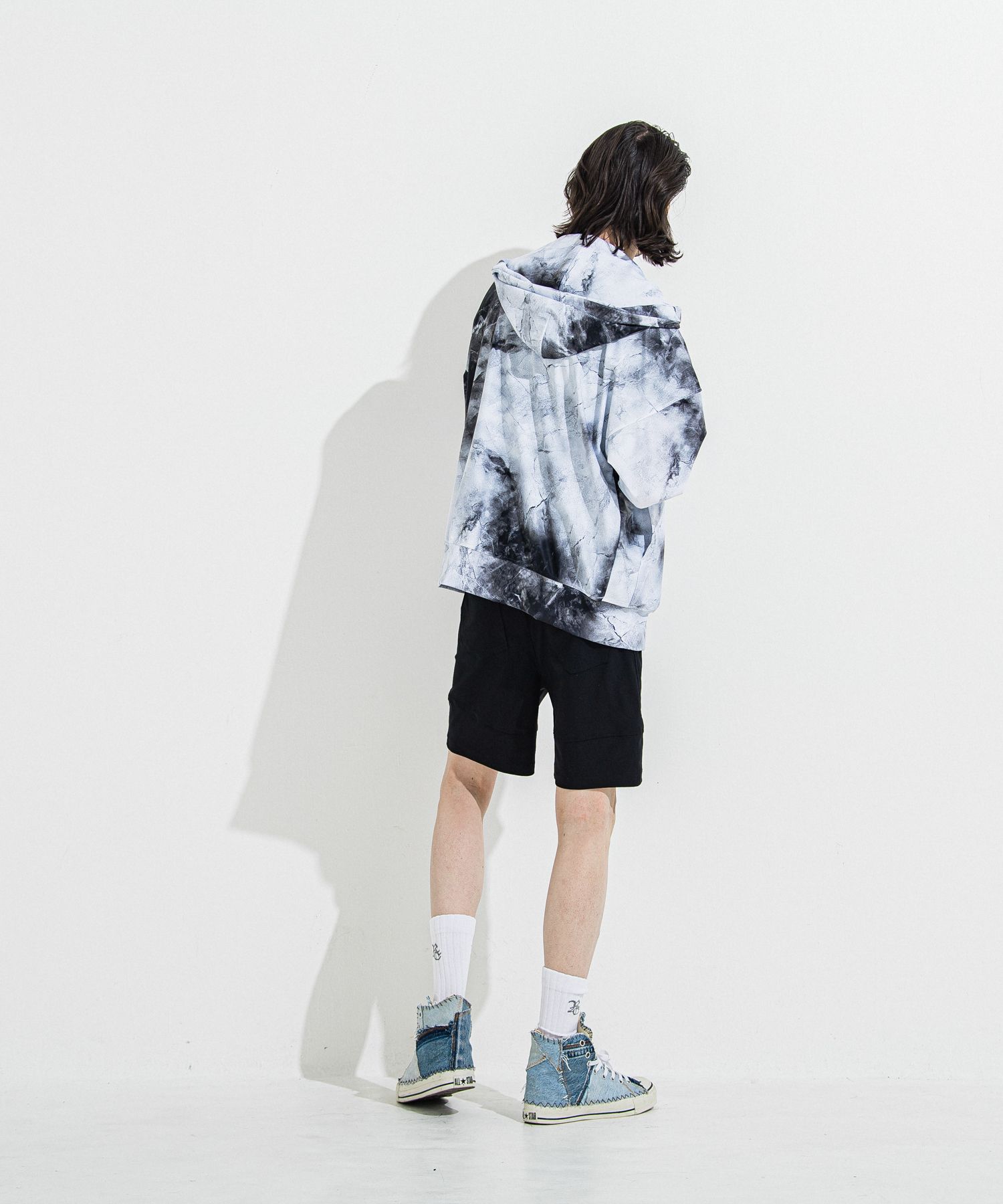 RUSH OVER ZIPUP HOODIE / RC36-C-001 / ラッシュガードパーカー / マーブルホワイト