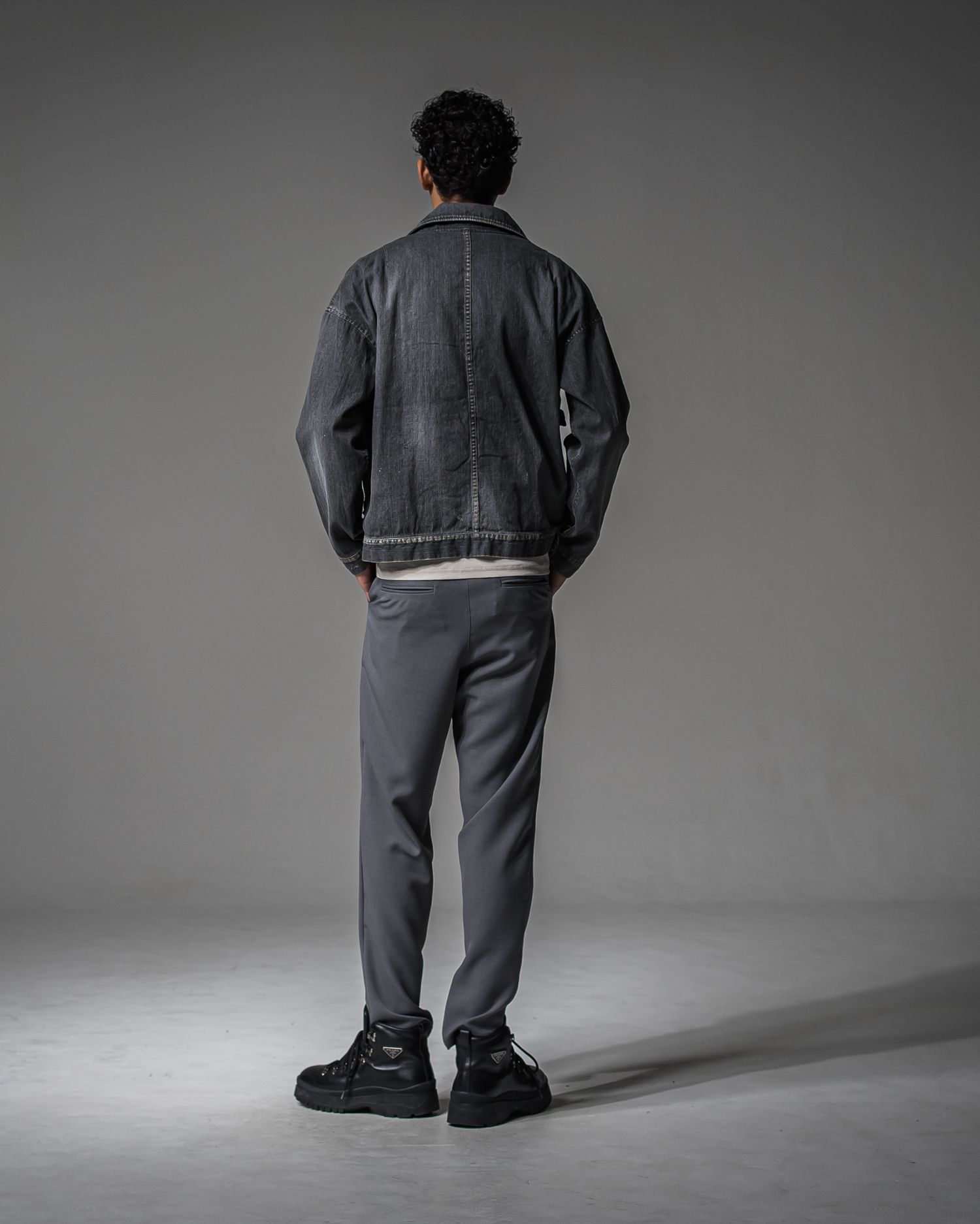 LDENIM AG FLIGHT JACKET / RC37-JK-001 / デニムフライトジャケット / ブラックユーズド