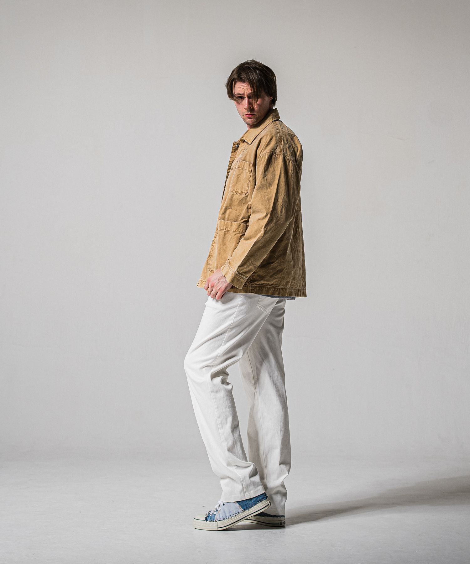 DENIM JERSEY WIDE PT / RC39-ST-016WTD / ライトオンスデニムジャージ ワイドパンツ / ホワイト (1月下旬入荷予定)