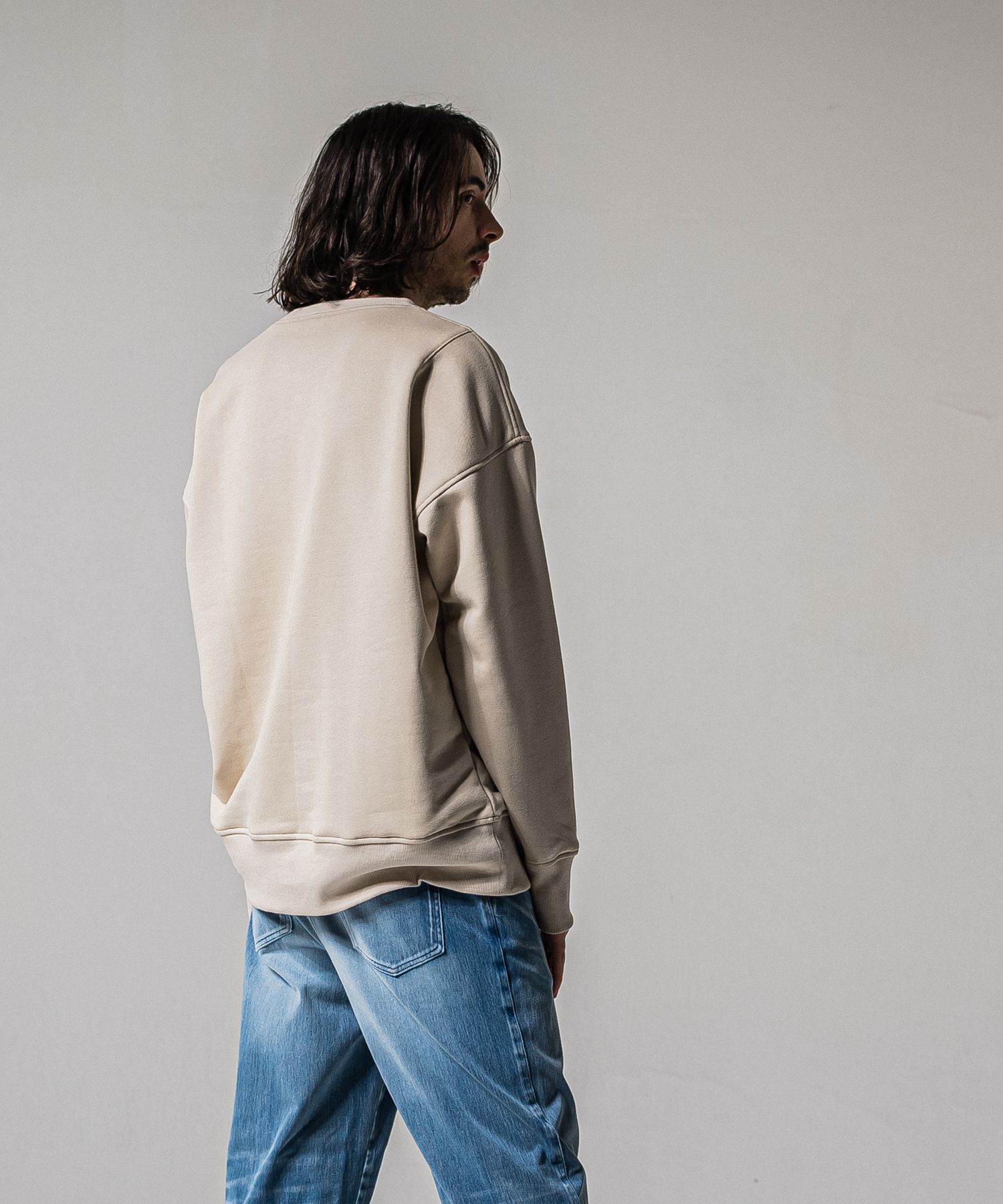 HF URAKE COLLEGE DROP TRAINER / RC39-C-002 / 高機能スウェットトレーナー / グレージュ (1月中旬入荷予定)