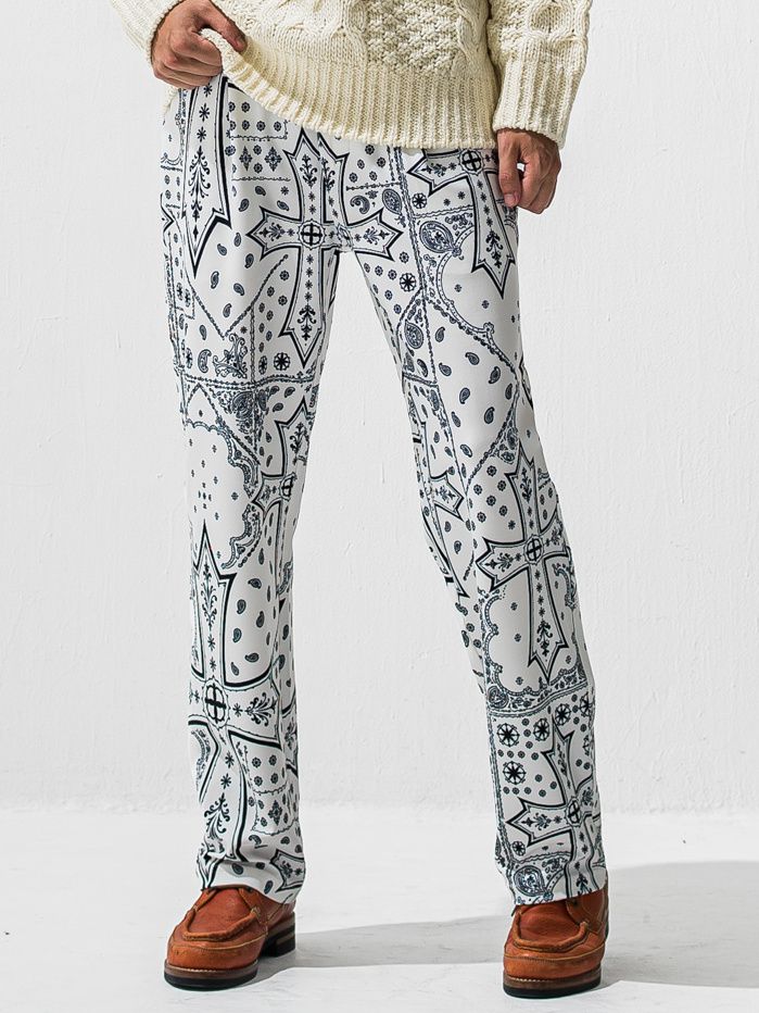 CHRIS EASY WIDE TUCK PANTS / RC42-ST-016WT / セミワイドタックパンツ / クロスホワイト (1月上旬入荷予定)