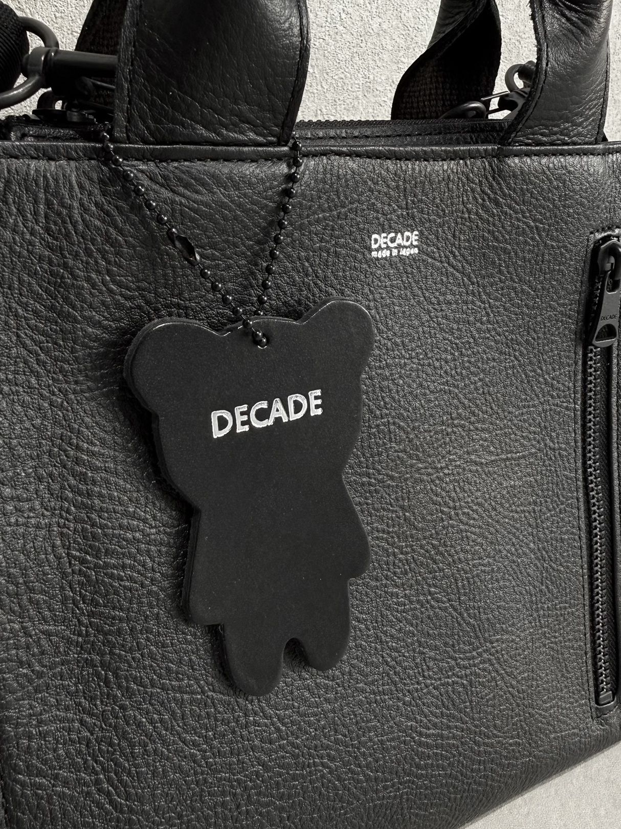 ウォータープルーフレザー ミニショルダートートバッグ / DCD-01540B / ブラック×ブラック