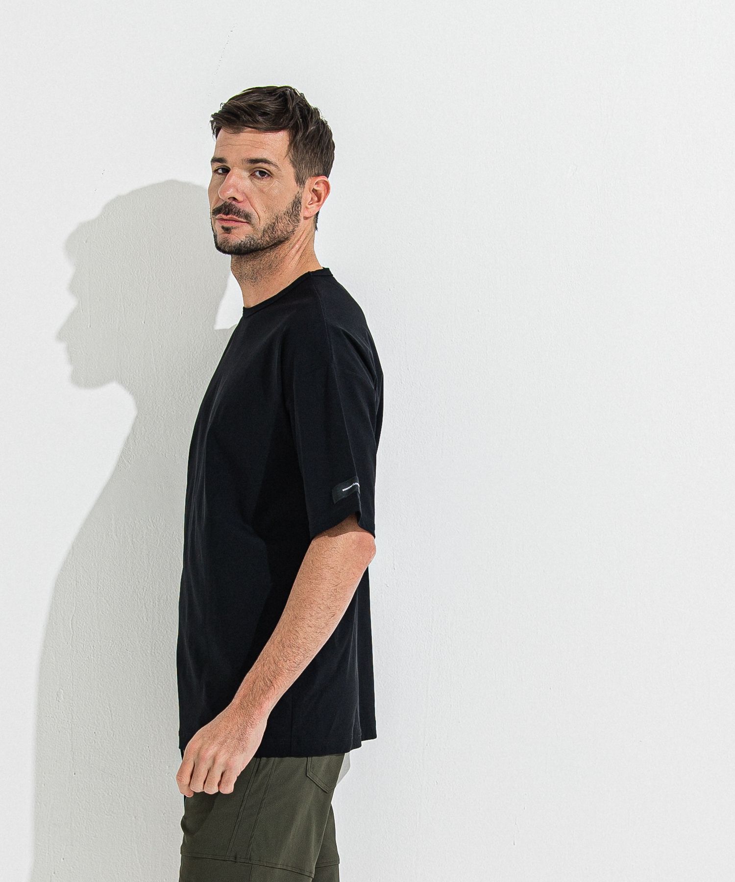 NYLON OVER T / RC36-T-003 / ナイロンビッグTシャツ / ブラック