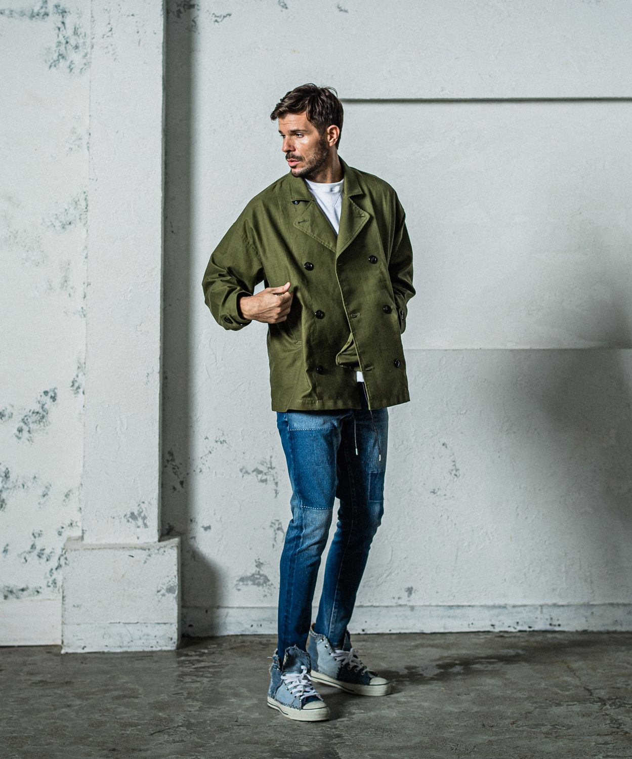 MICK DENIM JERSEY / RC35-ST-020 / デニムジャージテーパードパンツ / インディゴリメイク