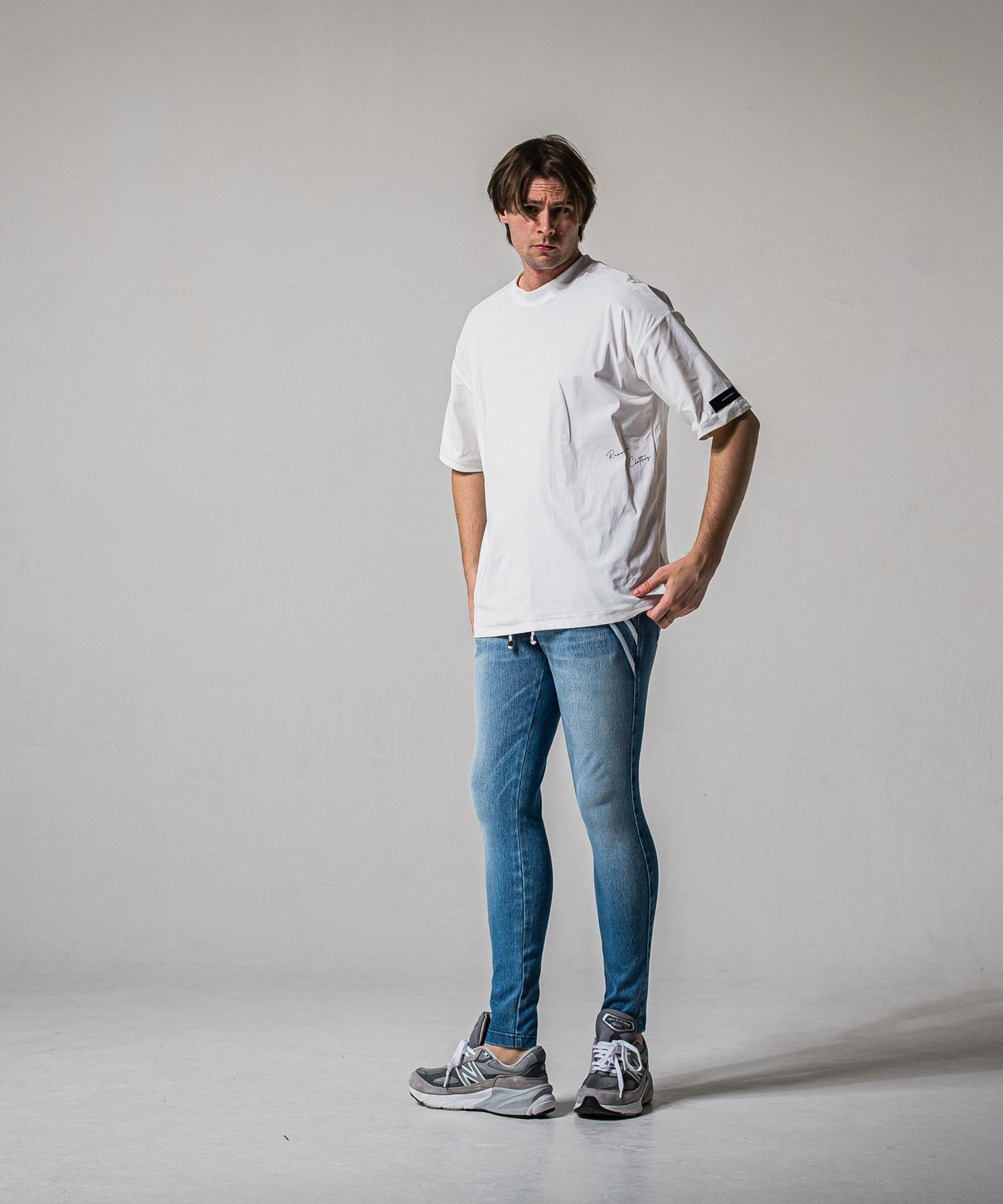 EX DENIM JERSEY EDGE PT / RC39-ST-014D / デニムジャージラインパンツ / ライトインディゴ (2月上旬入荷予定)