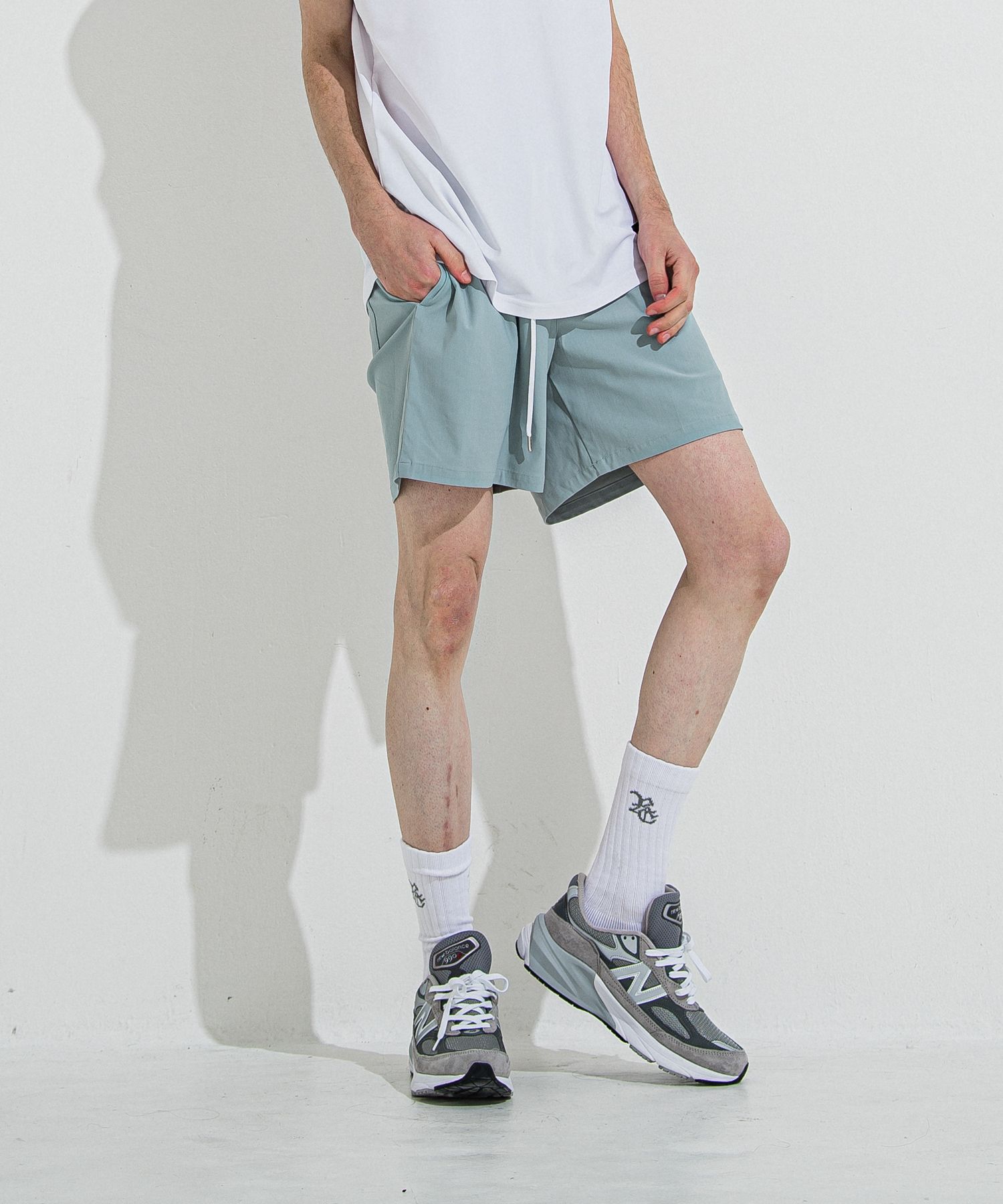 TV NYLON SHORTS / RC32-HP-004 / リラックスナイロンショーツ / アクア