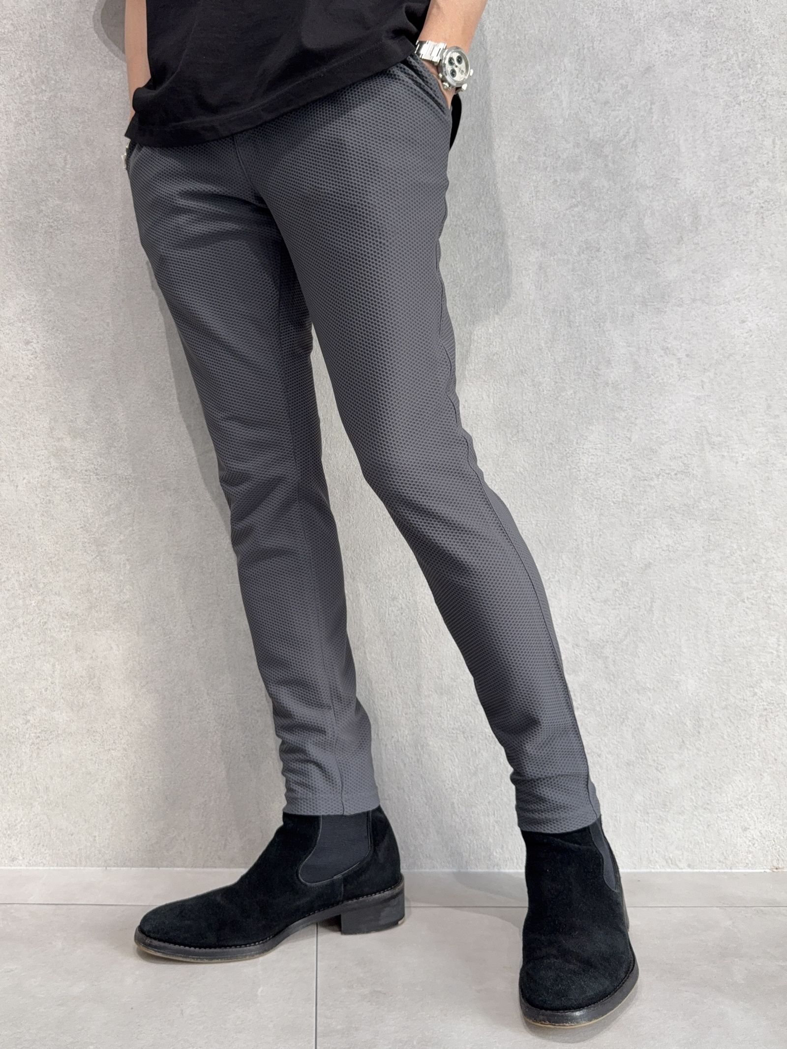 CHRIS EASY TUCK PANTS / RC40-ST-016T / イージータックパンツ / メッシュチャコール