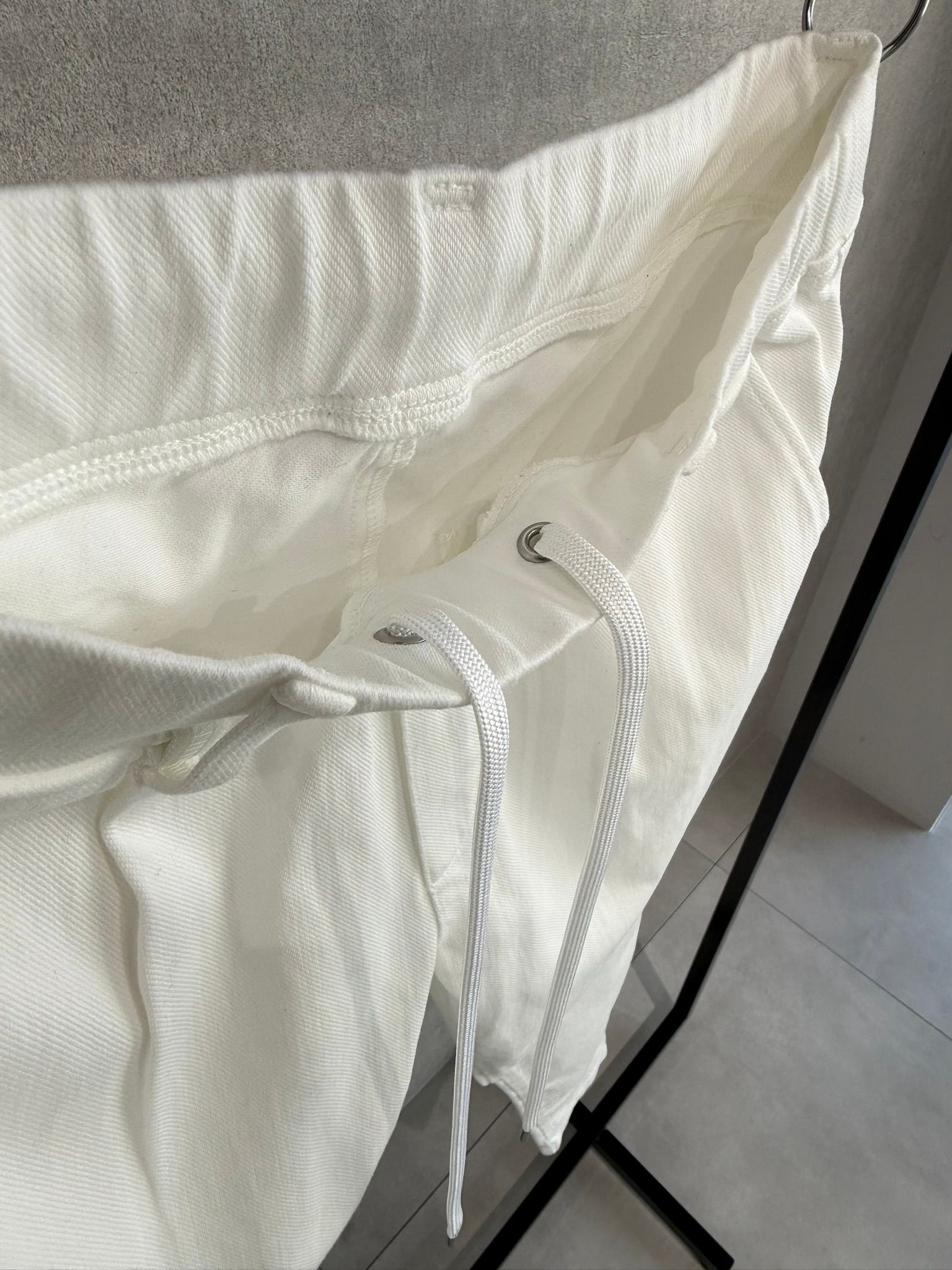 DENIM JERSEY CHRIS EASY TUCK PT / RC36-ST-016TD / ライトオンスデニムジャージイージータックパンツ / ホワイト