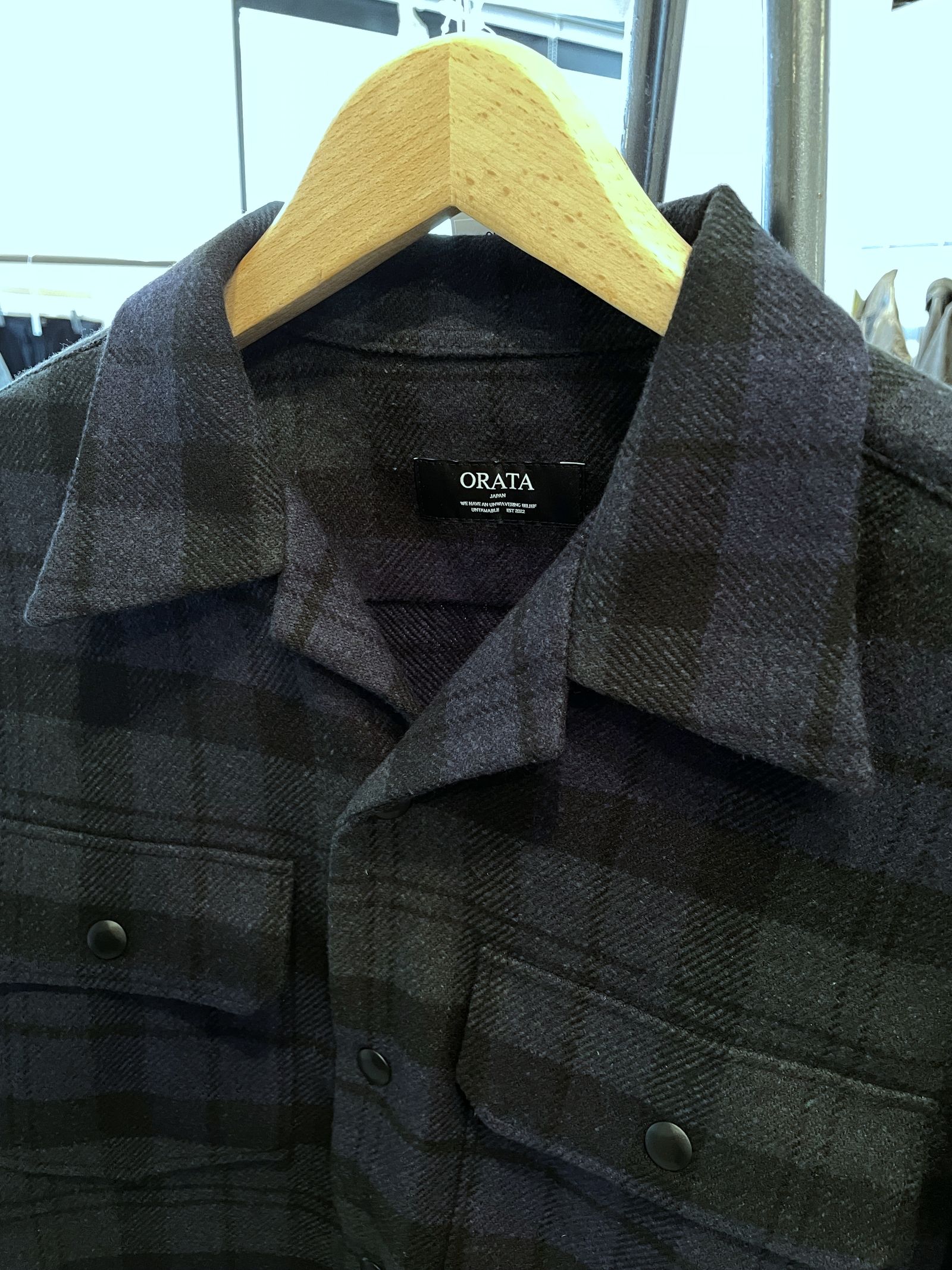 HEAVY FLANNEL JK / OR1-SH-002 / チェックシャツジャケット / ネイビー (1月上旬入荷予定)