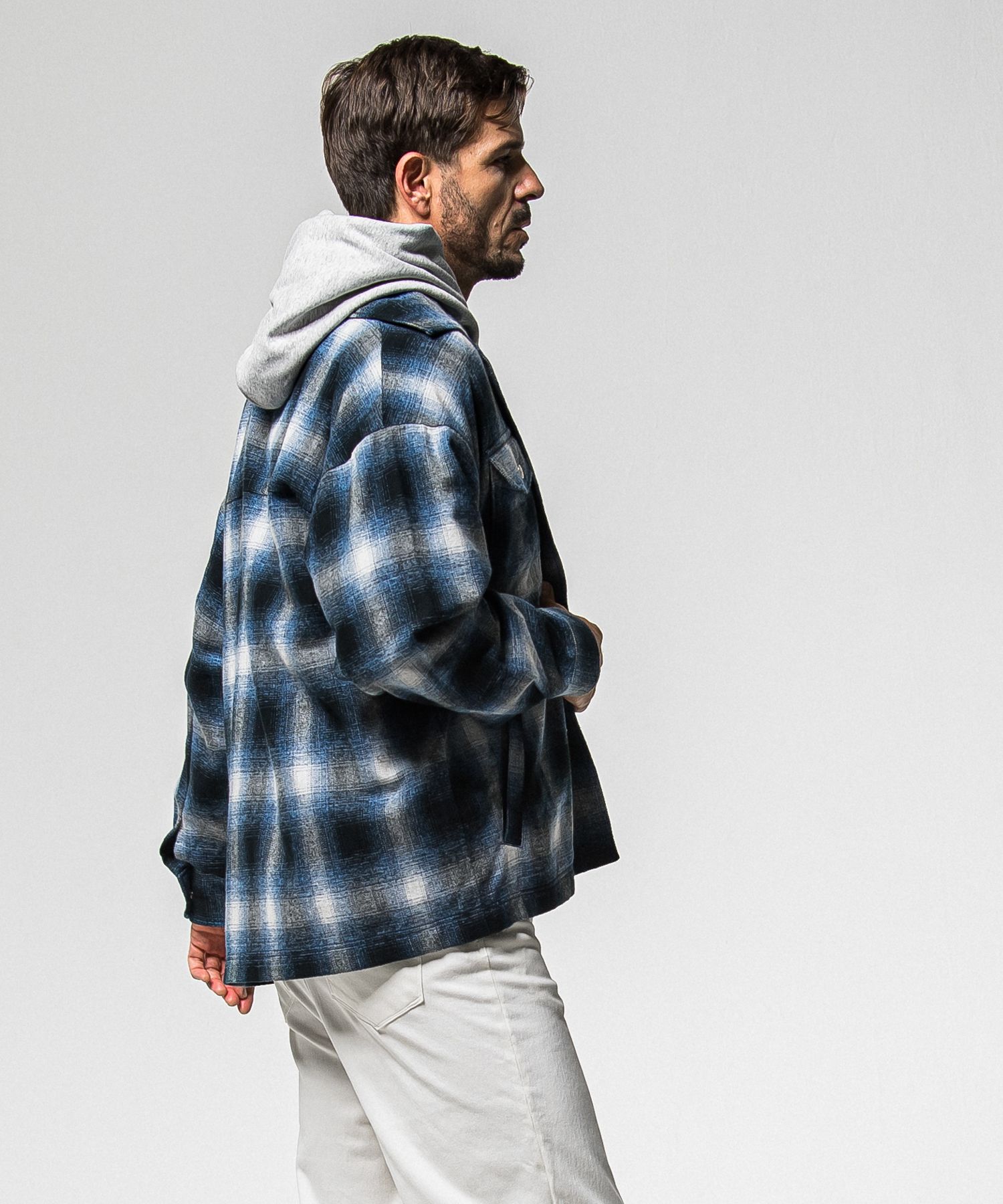 FLANNEL CHECK JK / RC38-JK-007 / フランネルチェックCPOジャケット / ブルー (10月中旬入荷予定)