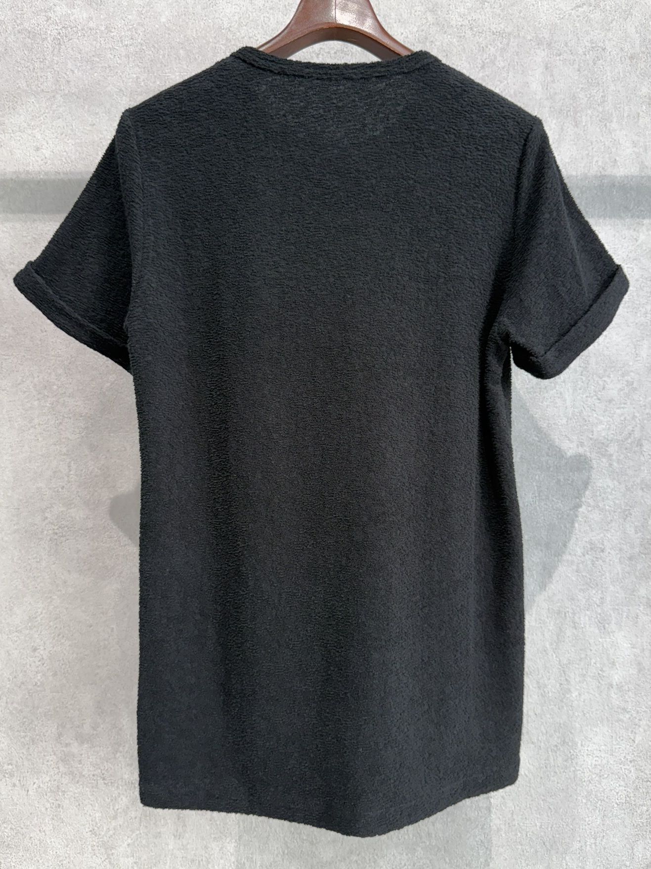 PILE ROLL UP TEE / RC40-T-001 / パイルロールアップTシャツ / ブラック