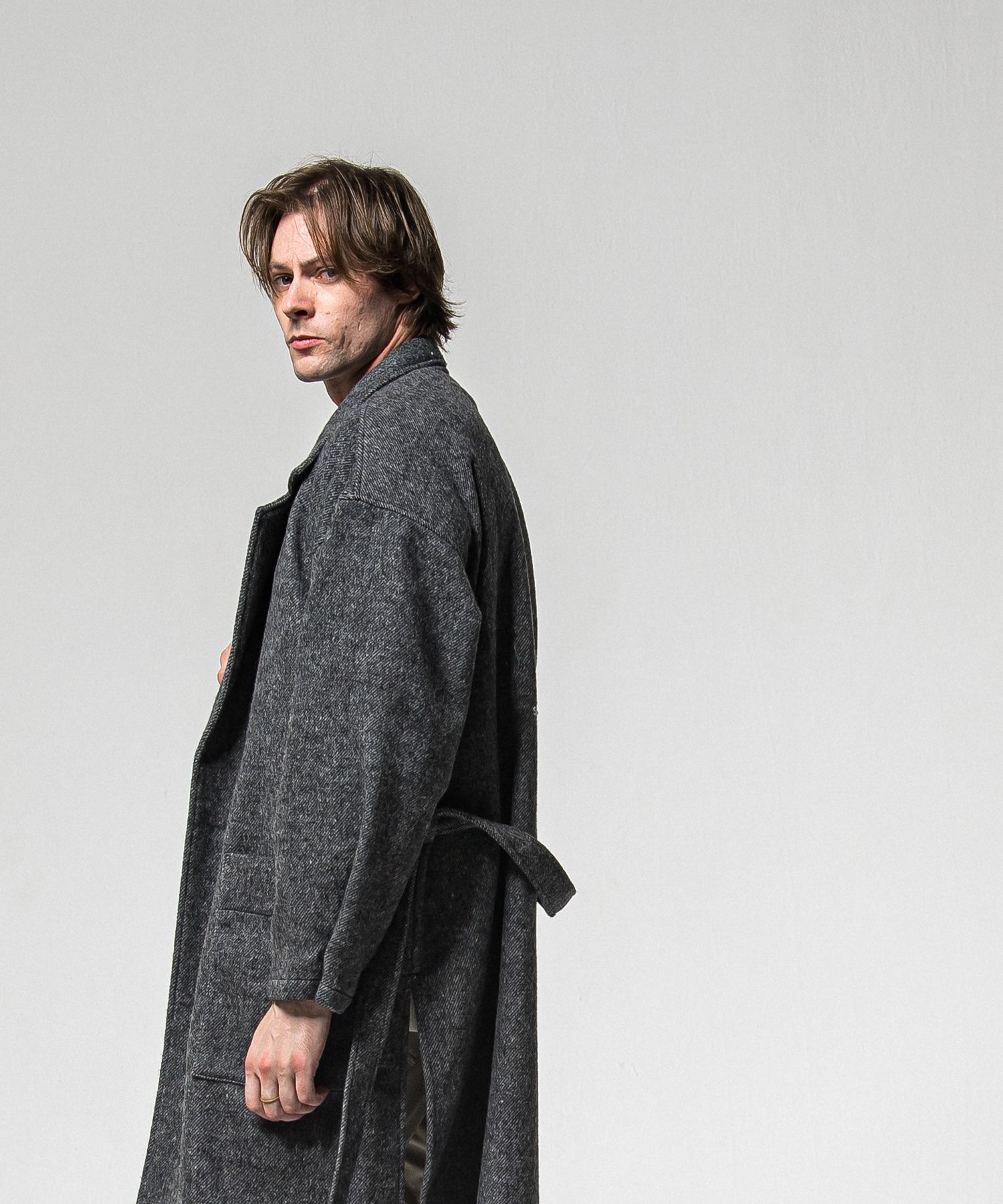 GOWN OVER COAT / RC38-JK-004 / オーバーサイズガウンコート / グレー (11月上旬入荷予定)