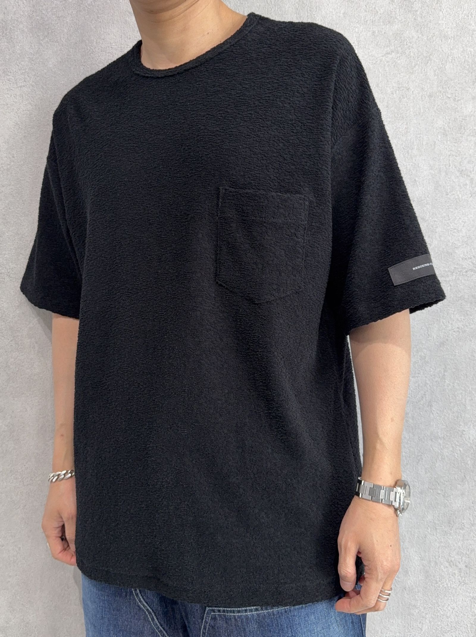 PILE OVER TEE / RC40-T-002 / パイルポケットビッグTシャツ / ブラック