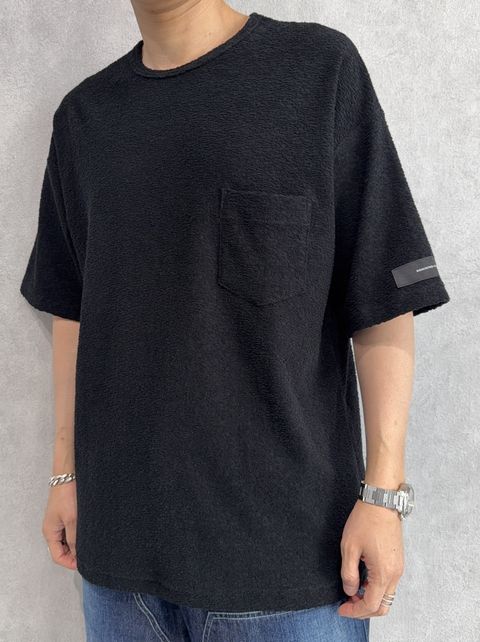 PILE OVER TEE / RC40-T-002 / パイルポケットビッグTシャツ / ブラック