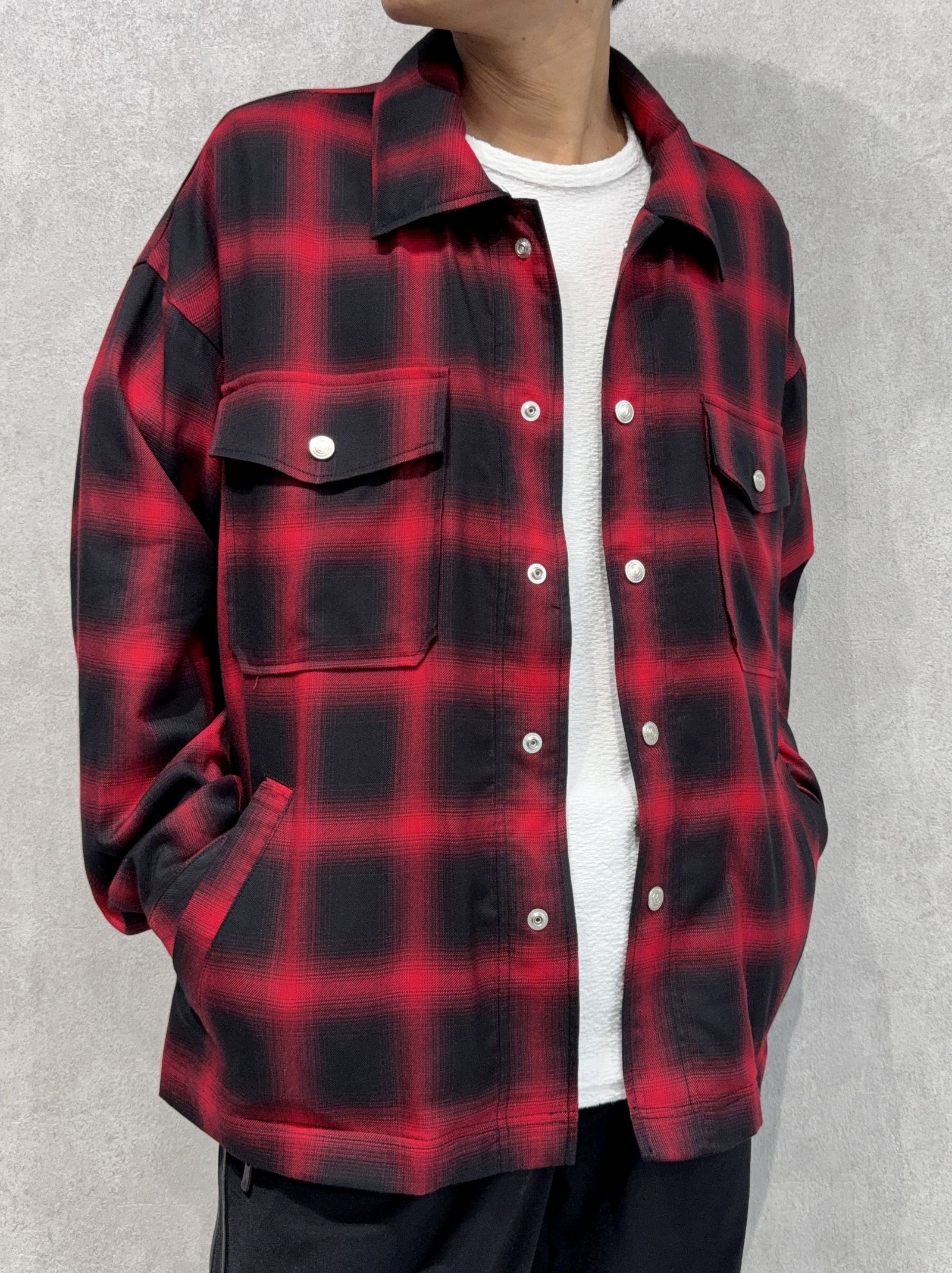50S CHECK JK / RC39-JK-007C / チェックシャツジャケット / レッド