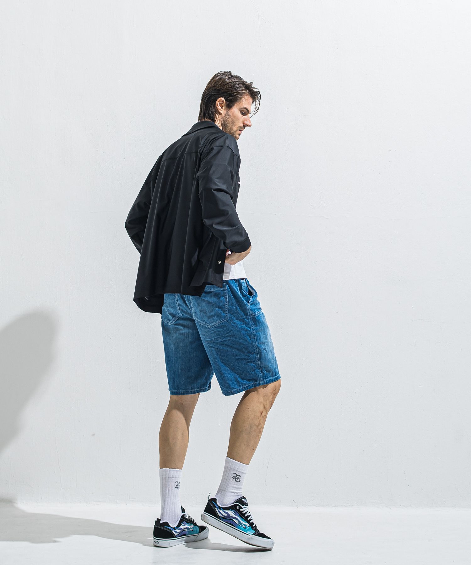 ROLL UP HENRY T / RC40-T-005 / ロールアップヘンリーネックTシャツ / ホワイト (4月中旬入荷予定)