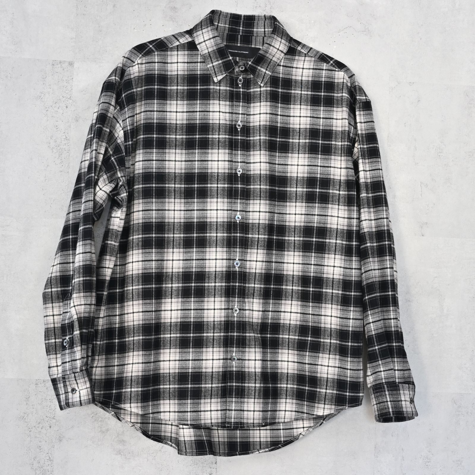 FLANNEL JACK SHIRTS / RC42-SH-001 / オーバーサイズフランネルチェックシャツ / ブラック (1月上旬入荷予定)