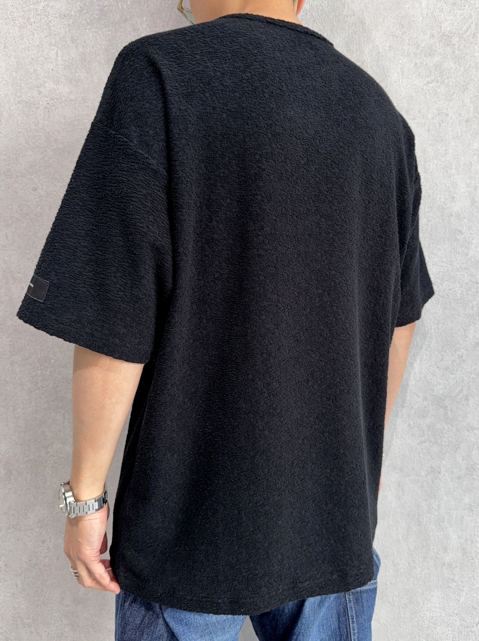 PILE OVER TEE / RC40-T-002 / パイルポケットビッグTシャツ / ブラック