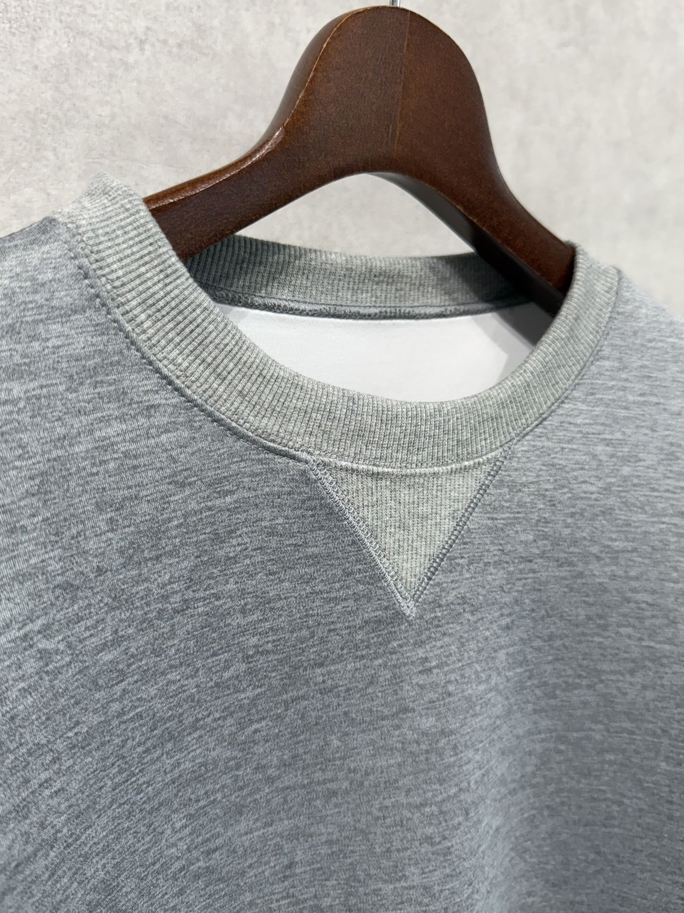 HD DROP TRAINER / RC37-C-004 / ダンボールニット 無地トレーナー / グレー