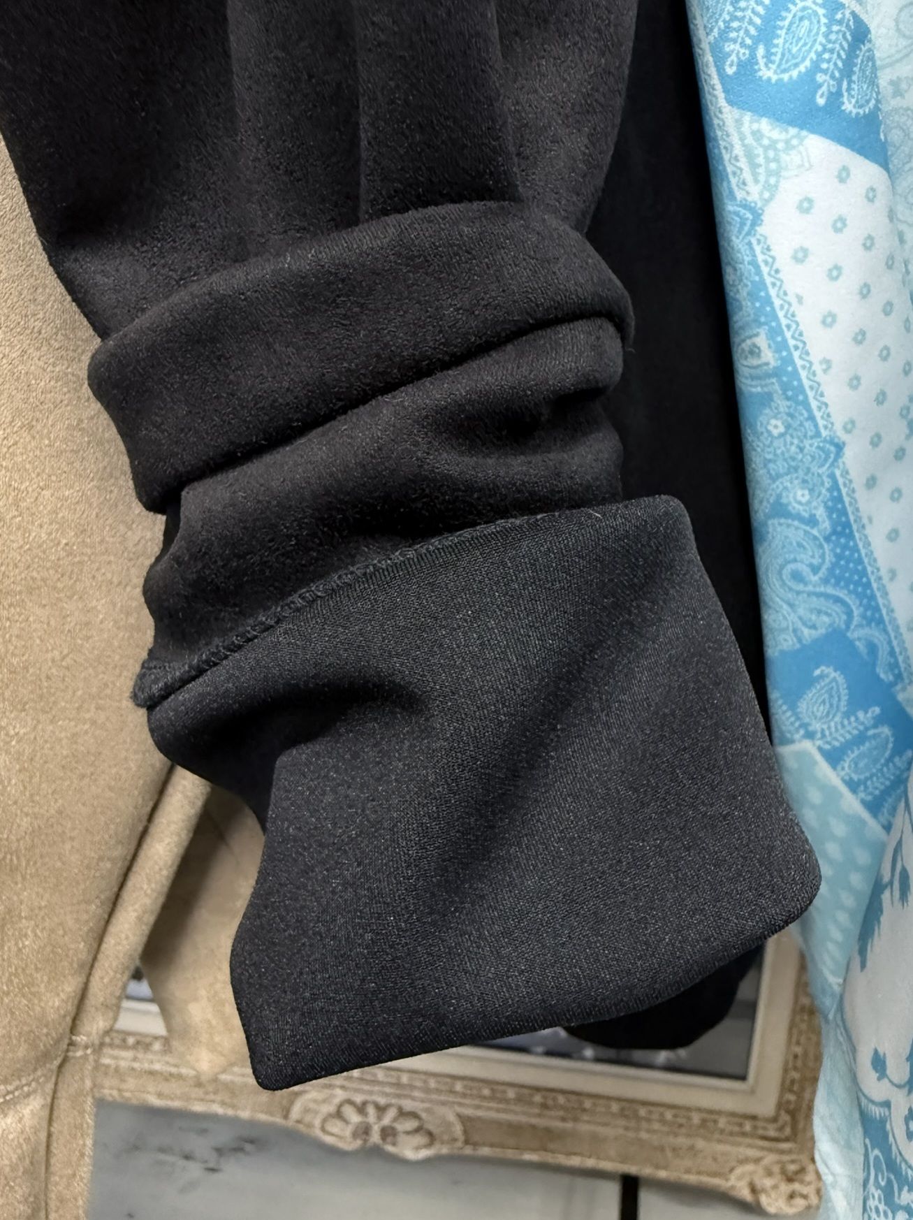 SUEDE LOOSE HOODIE / RC38-C-006 / スエードパーカー / ブラック (1月上旬入荷予定)