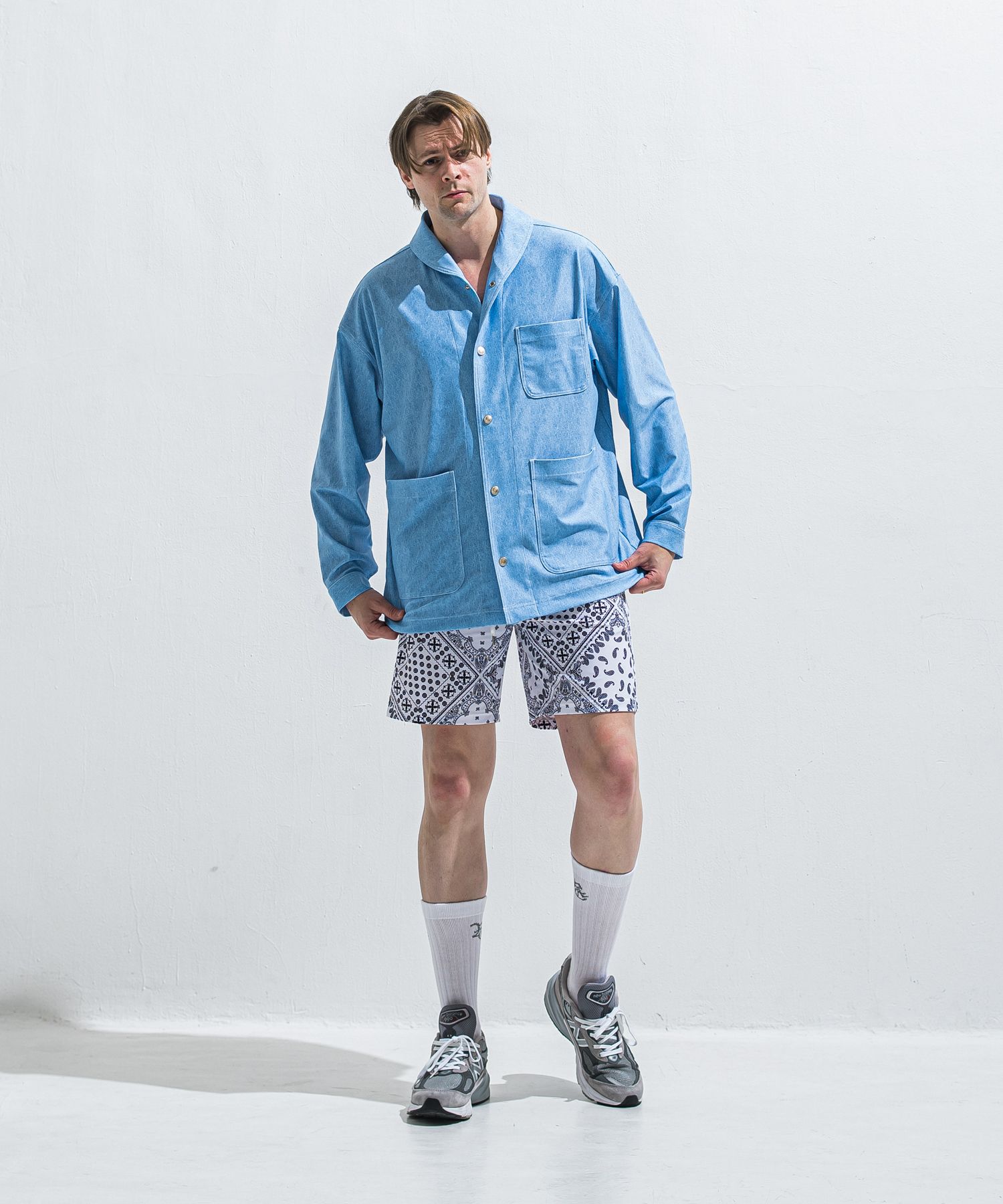 RUSH SHORTS / RC40-HP-002 / ラッシュガードショーツ / バンダナホワイト (5月下旬入荷予定)