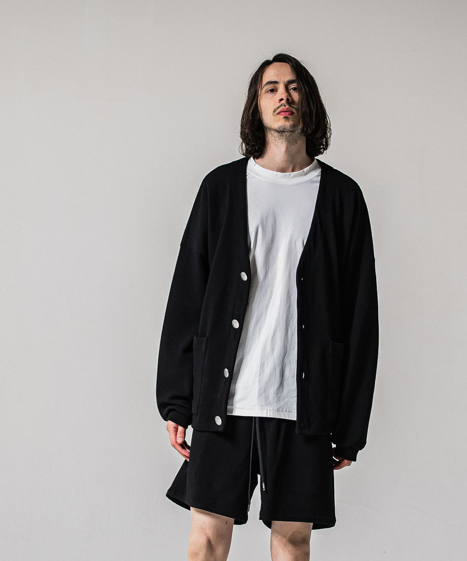 BLISTER KNIT C/D / RC41-C-004 / ブリスターニットカーディガン / ブラック (8月下旬入荷予定)