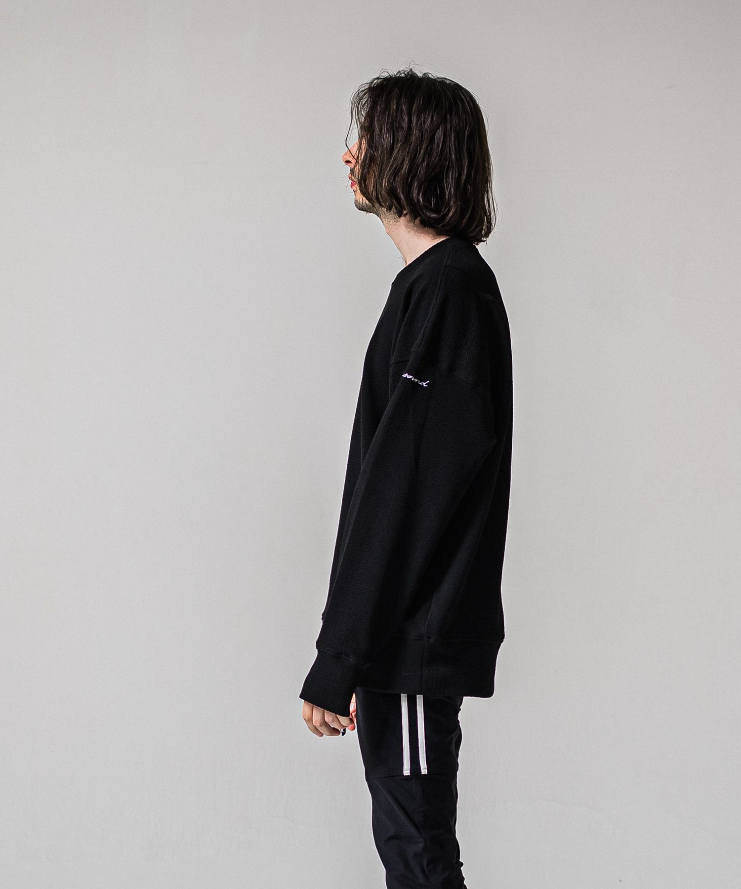 BLISTER TRAINER / RC39-C-004 / ブリスターニットトレーナー / ブラック (1月中旬入荷予定)