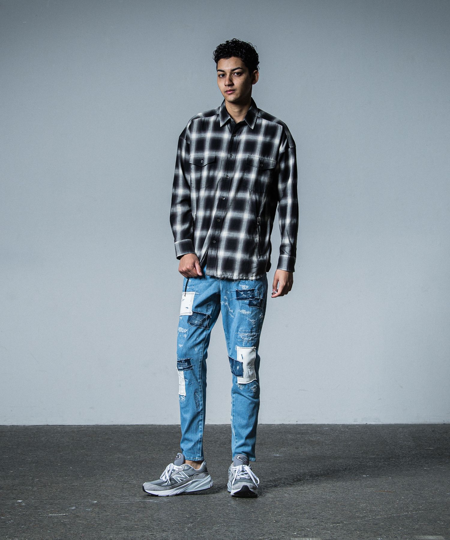 MICK DENIM JERSEY / RC33-ST-020 / デニムジャージテーパードパンツ / ライトインディゴリメイク