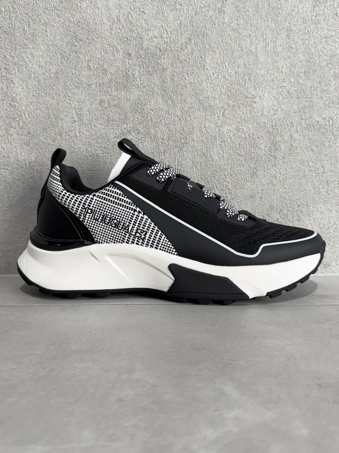 グレンチェックスニーカー / usx-26009 / ブラック