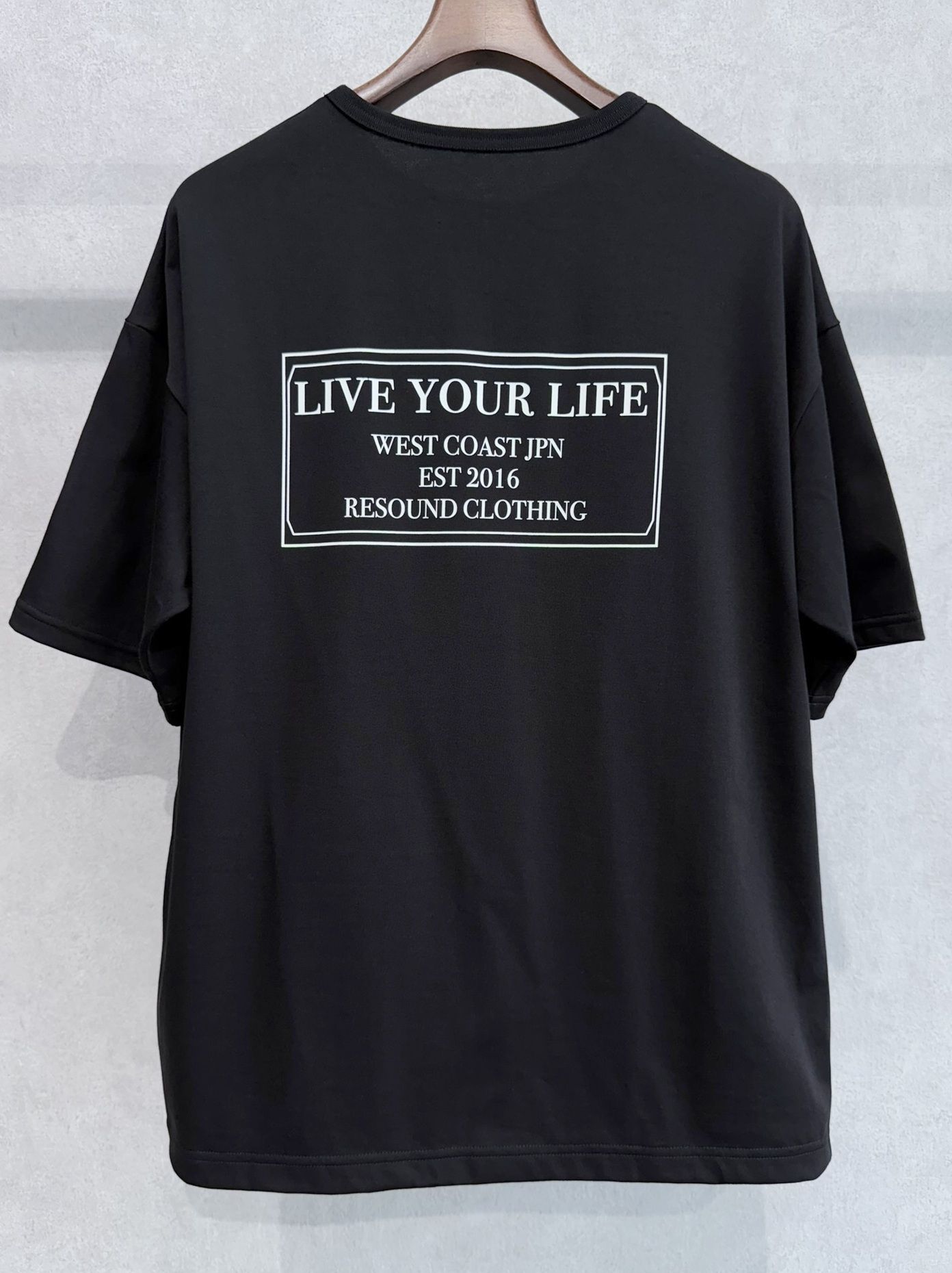 CREW OVER TEE / RC36-T-007 / バックプリントビッグTシャツ / ブラック