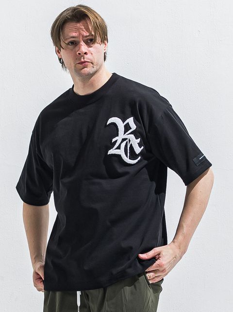 RC OVER TEE / RC40-T-006 / RCワッペンビッグTシャツ / ブラック×ホワイト (5月中旬入荷予定)