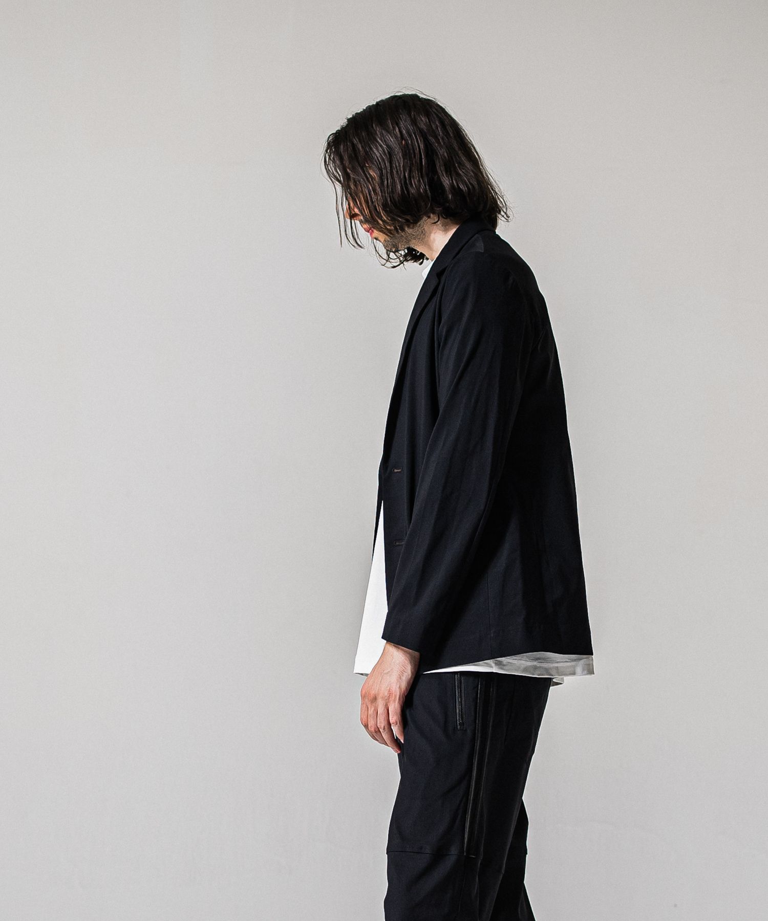 GARY LOOSE JACKET / RC39-JK-001 / ナイロンルーズテーラードジャケット / ナイロンブラック (2月下旬入荷予定)