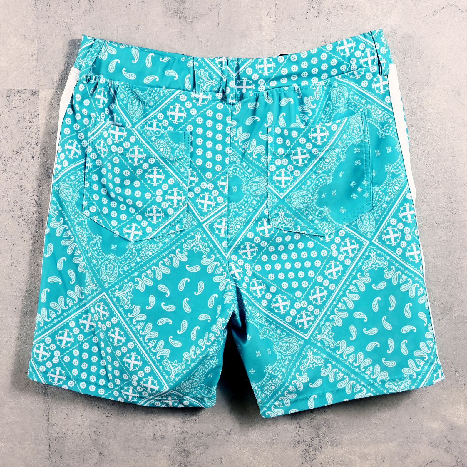 RUSH SHORTS / RC40-HP-002 / ラッシュガードショーツ / バンダナブルーグリーン (5月下旬入荷予定)