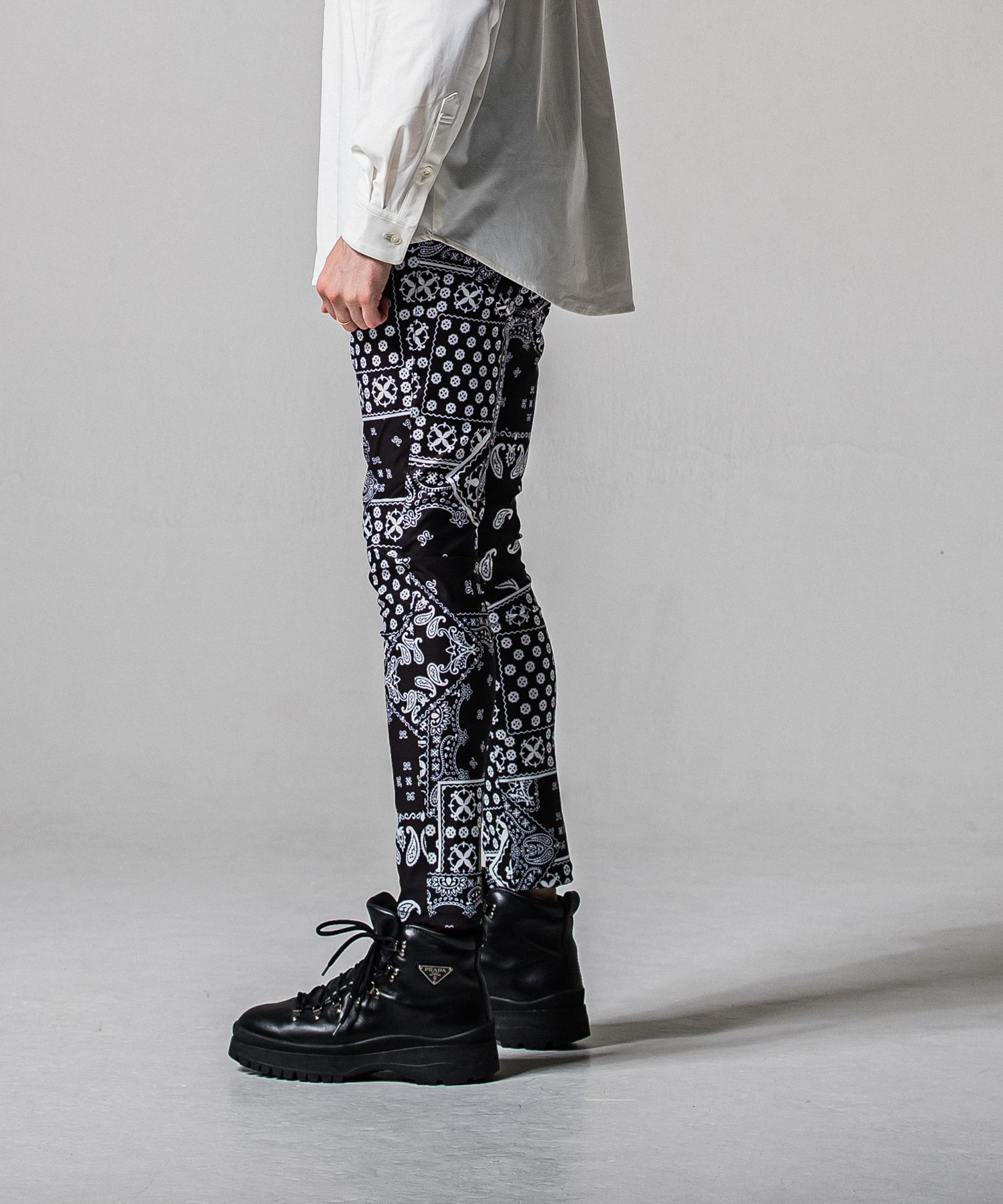 CHRIS EASY TUCK PANTS / RC39-ST-016T / ナイロンイージータックパンツ / バンダナブラック (3月上旬入荷予定)