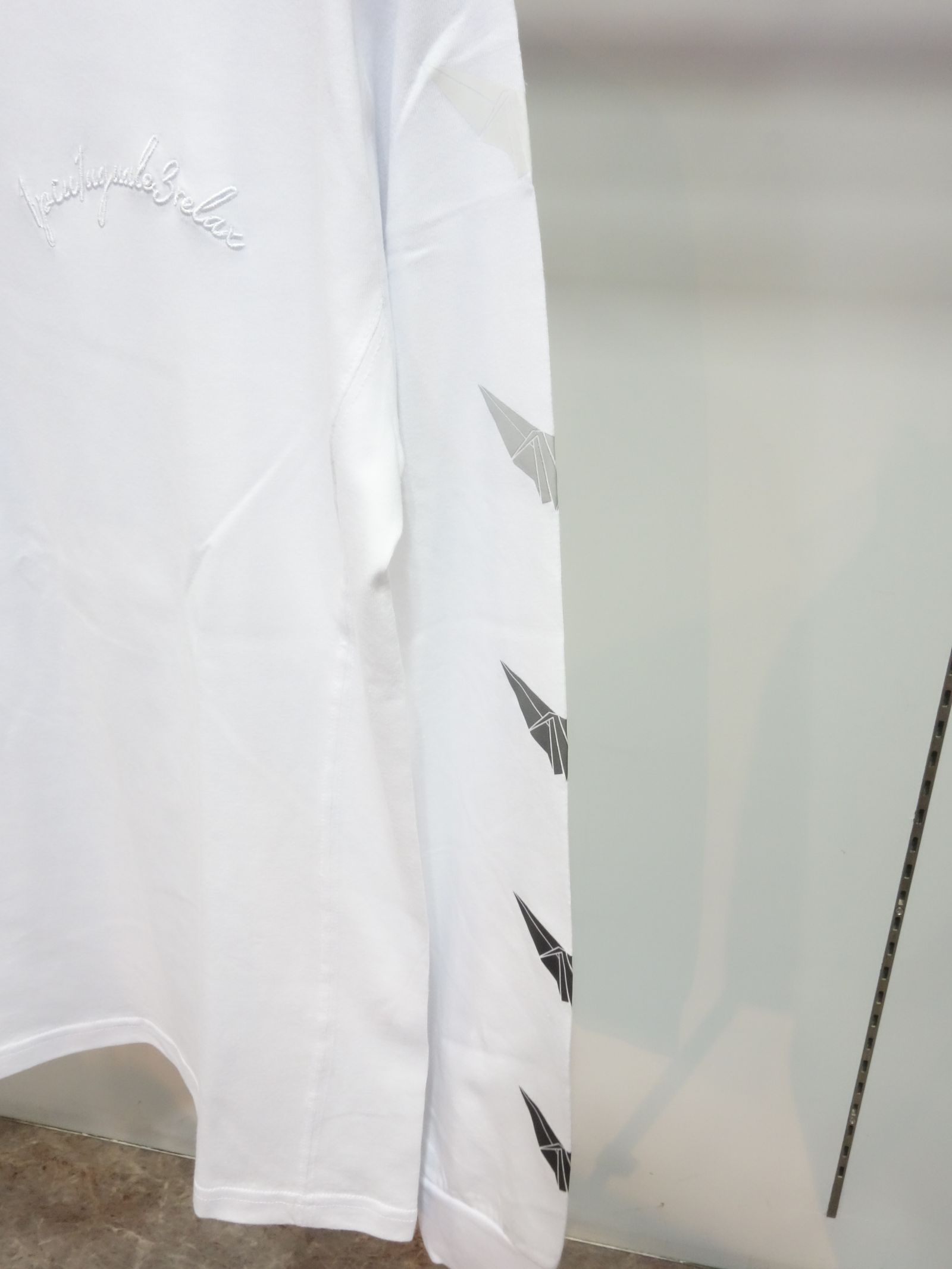 グラデーションプリント長袖Tシャツ / ust-22052 / ホワイト