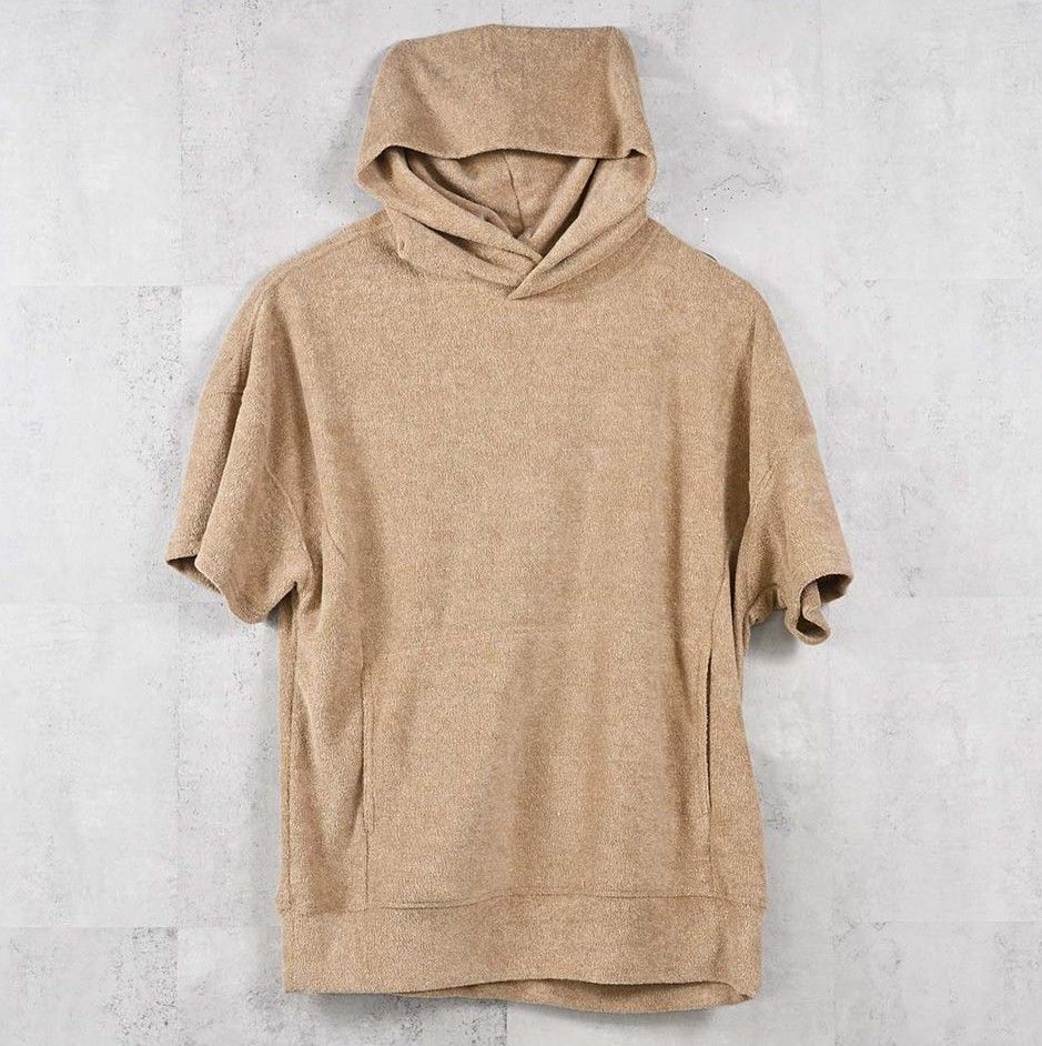 PILE HALF HOODIE / RC40-C-003 / パイル半袖パーカー / ベージュ (5月中旬入荷予定)