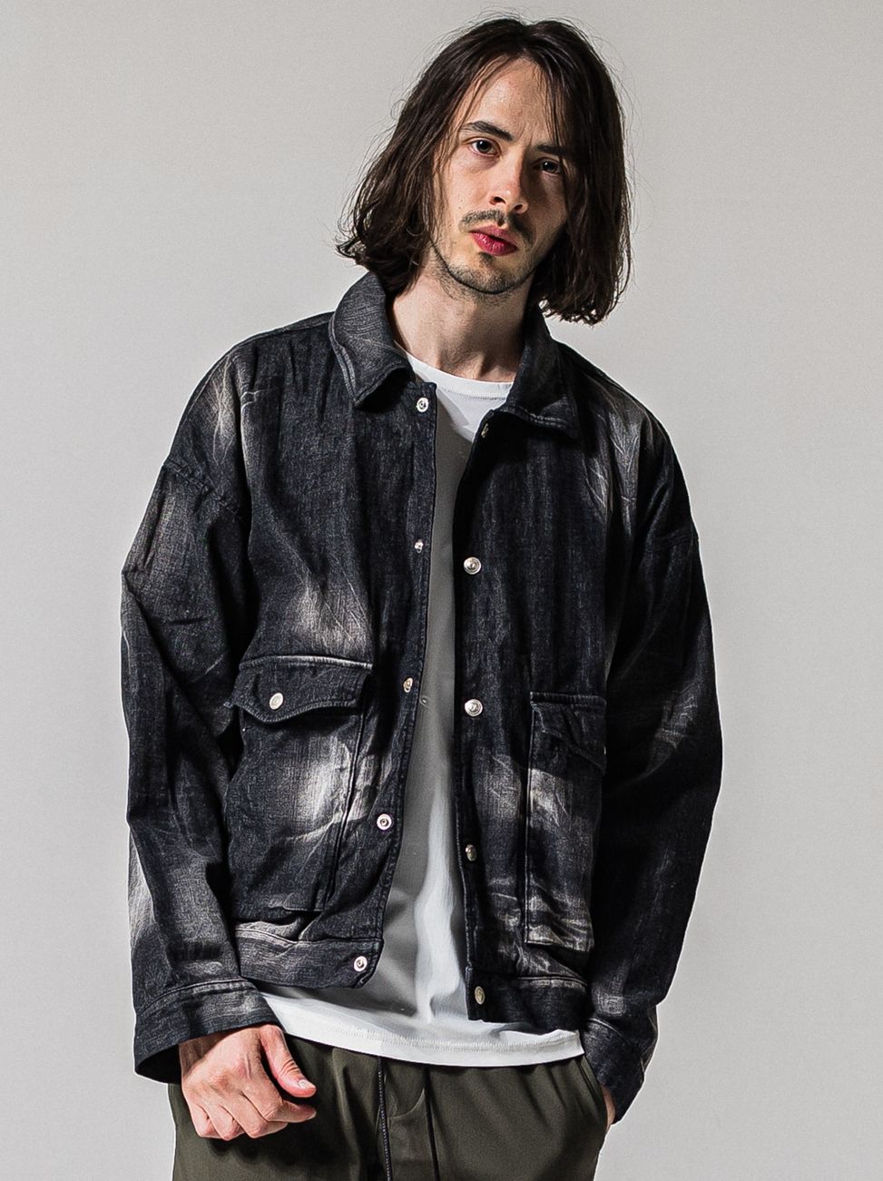 LDENIM AG FLIGHT JACKET / RC39-JK-003 / デニムフライトジャケット / ブラックユーズド (3月中旬入荷予定)