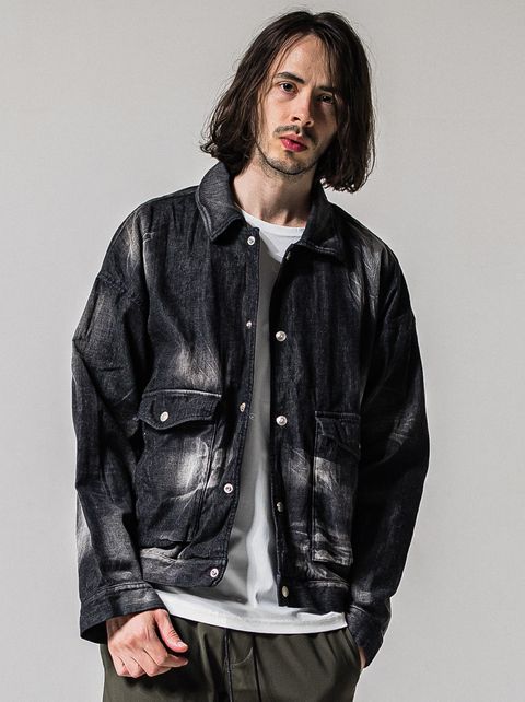 LDENIM AG FLIGHT JACKET / RC39-JK-003 / デニムフライトジャケット / ブラックユーズド (3月中旬入荷予定)