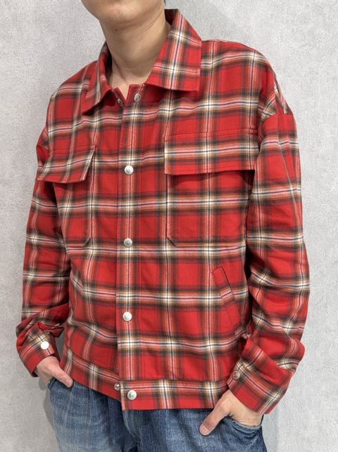CHECK SHIRT JACKET / RC41-SH-003 / チェックシャツジャケット / レッド