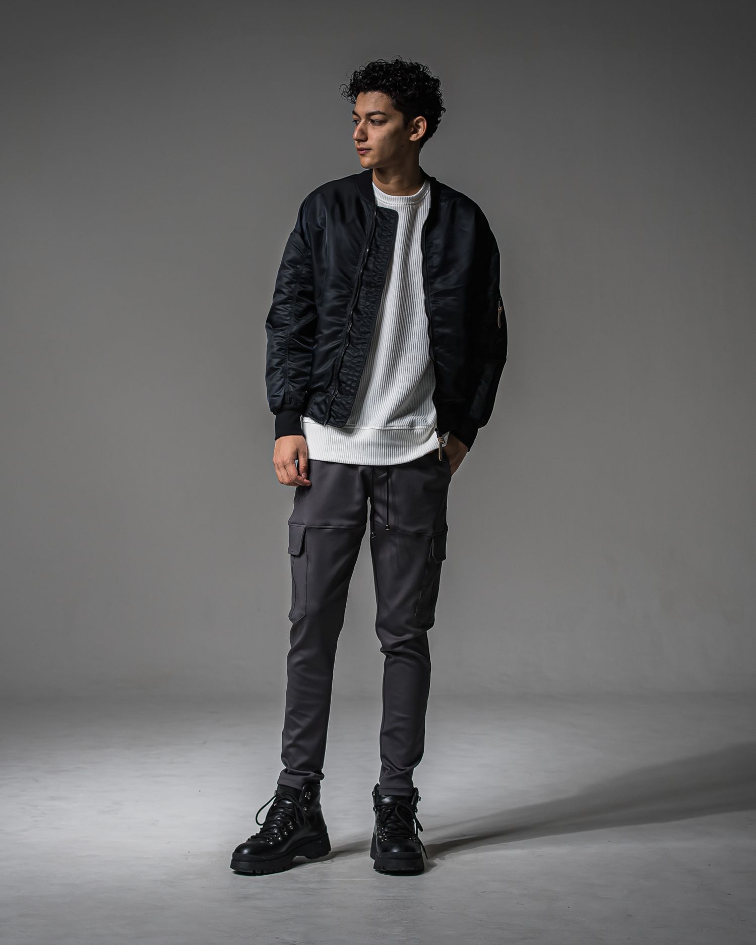 LIGHT DAVID JACKET / RC37-JK-002 / ナイロンライトMA-1 / ブラック (9月上旬入荷予定)