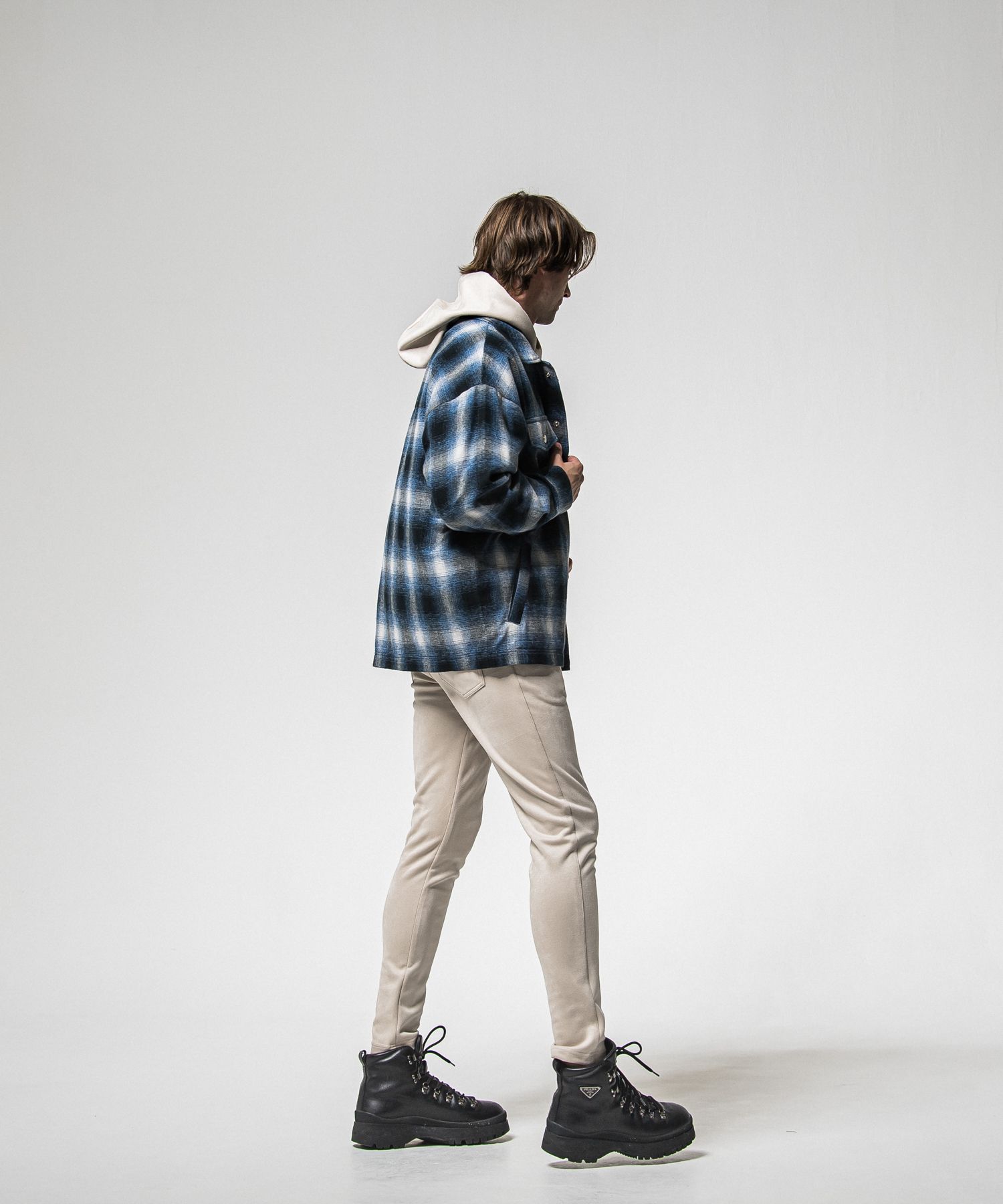 FLANNEL CHECK JK / RC38-JK-007 / フランネルチェックCPOジャケット / ブルー (10月中旬入荷予定)