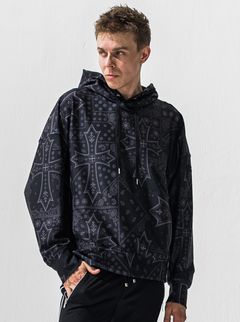 OVER HOODIE / RC42-C-011 / プルオーバーパーカー / クロスブラック (1月上旬入荷予定)