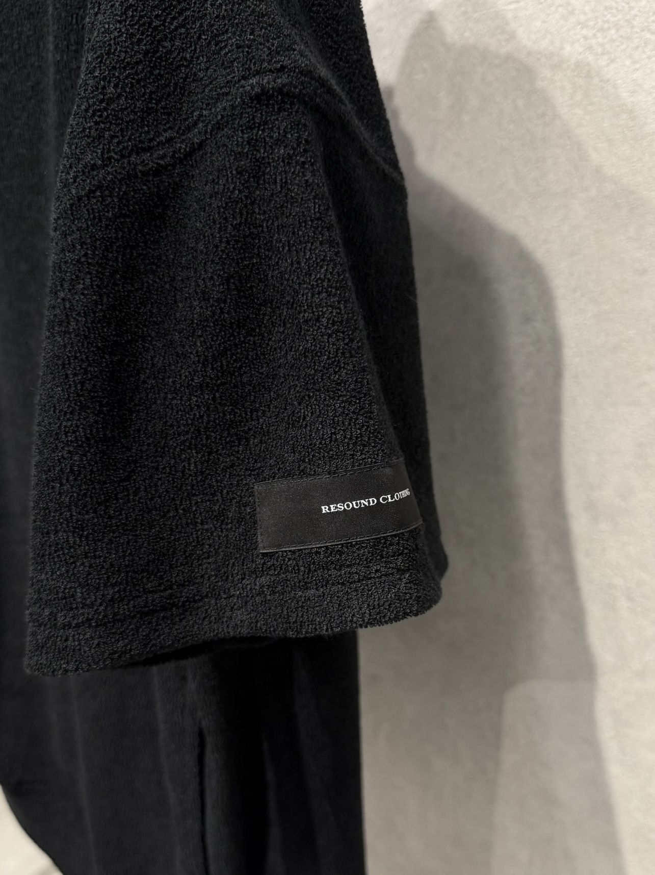 PILE HALF HOODIE / RC40-C-003 / パイル半袖パーカー / ブラック