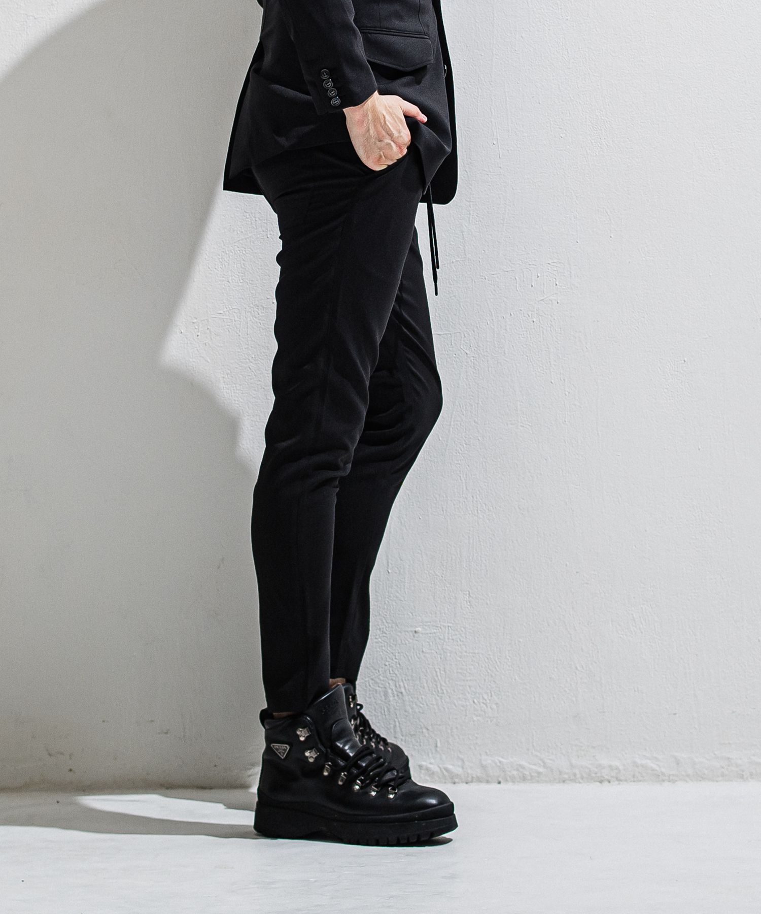 GAVIRIA SLACKS EASY PANTS / DP1-ST-001 / スラックスイージーパンツ / ブラック (3月中旬入荷予定)