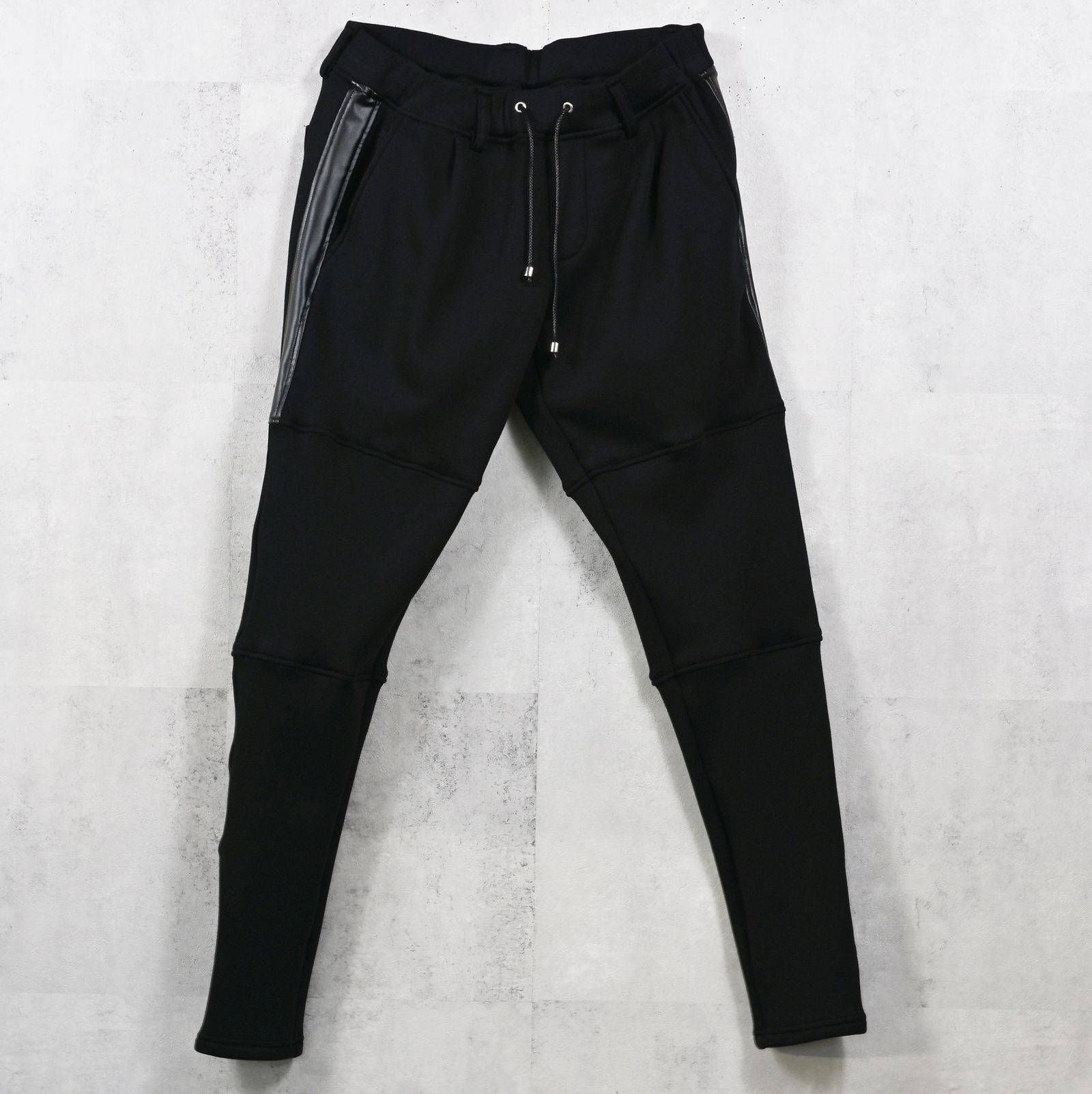 VELOURS FLEECE JT PT / RC42-ST-045 / 裏起毛切り替えラインタックパンツ / ブラック (11月中旬入荷予定)