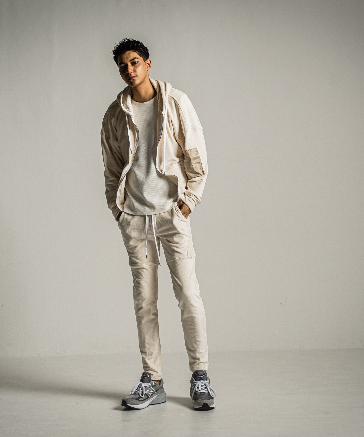 VELOURS FLEECE NEO THERMAL / RC34-C-001 / 裏起毛サーマルロングTシャツ / ホワイト